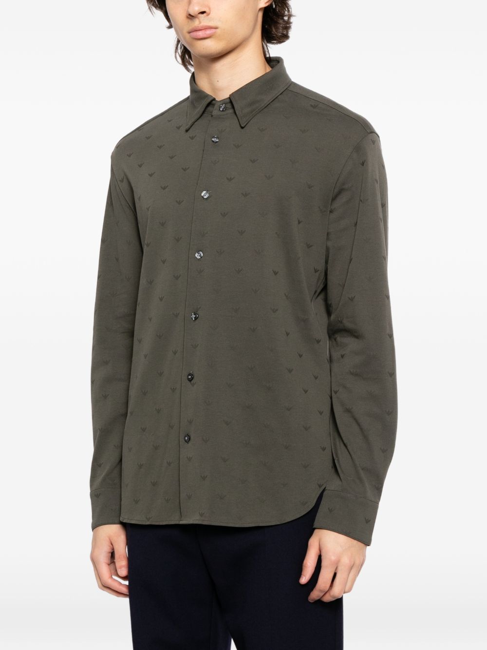 Emporio Armani Men's Logo Cotton Shirt