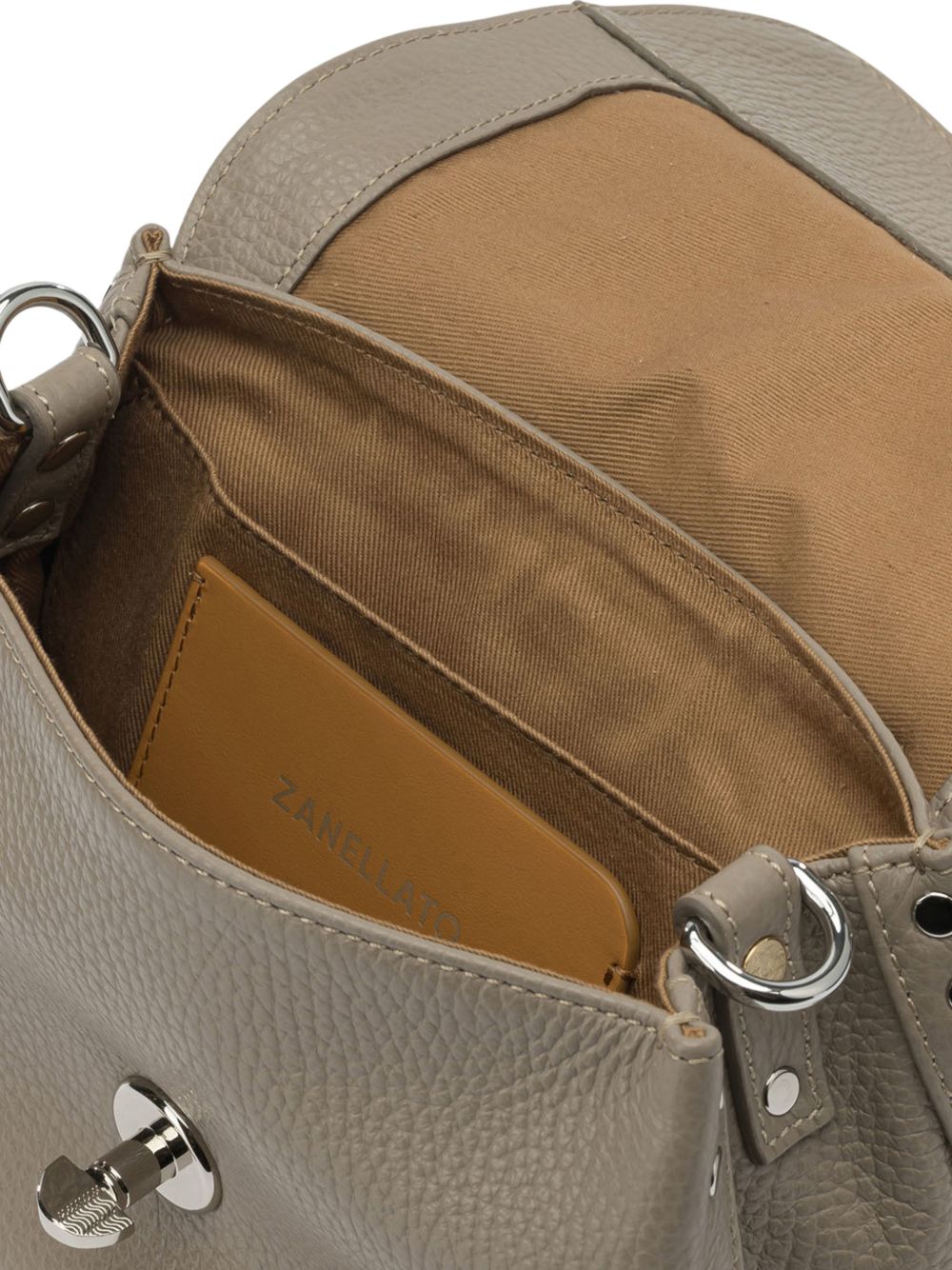 Zanellato Women's Postina® Baby Bag In Hammered Grey Creta Leather