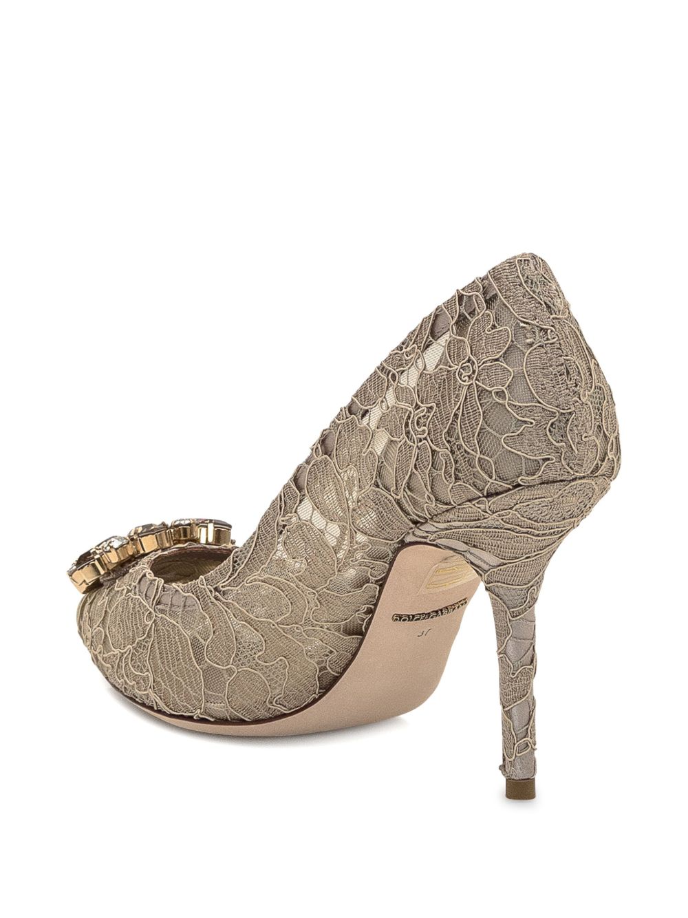 Dolce & Gabbana Women's Rainbow Lace Décolleté With Brooch