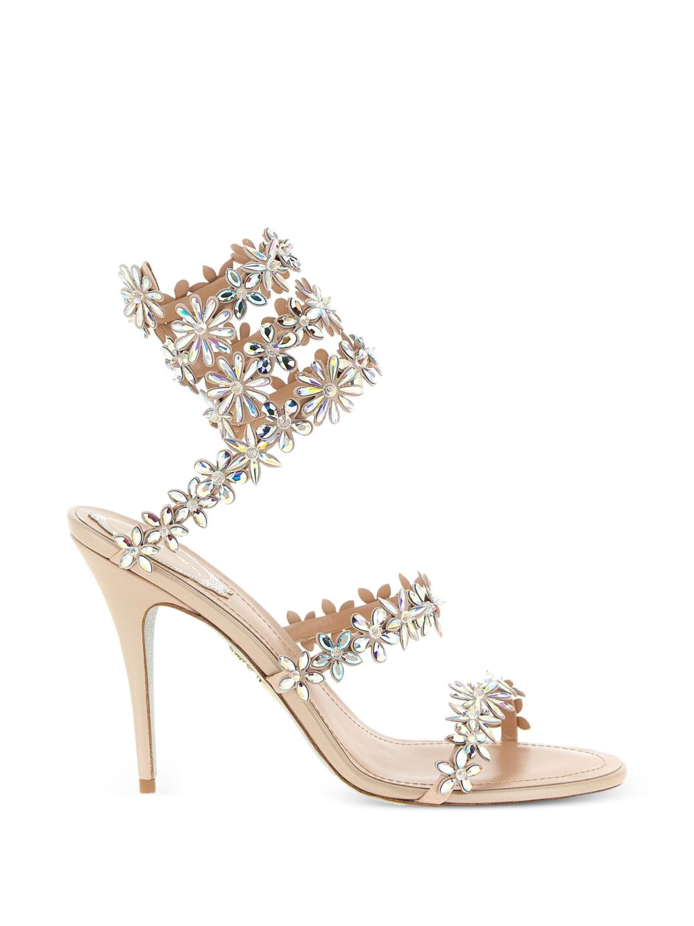 René Caovilla Women's Eva Floral Crystal Sandals