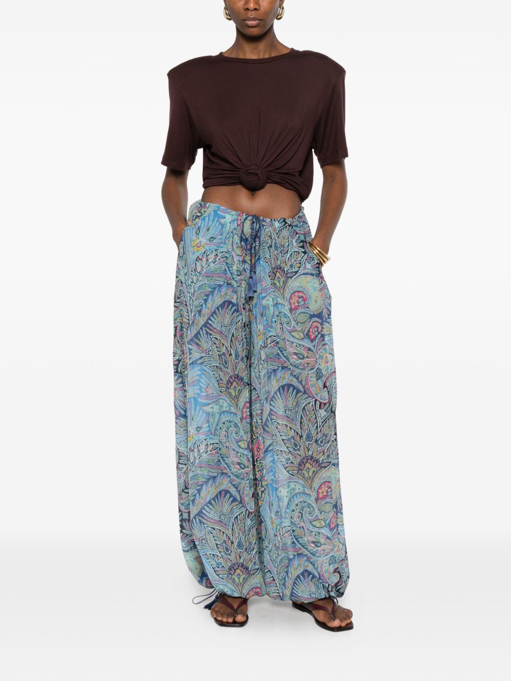 Etro Women's Printed Wide-Leg Trousers
