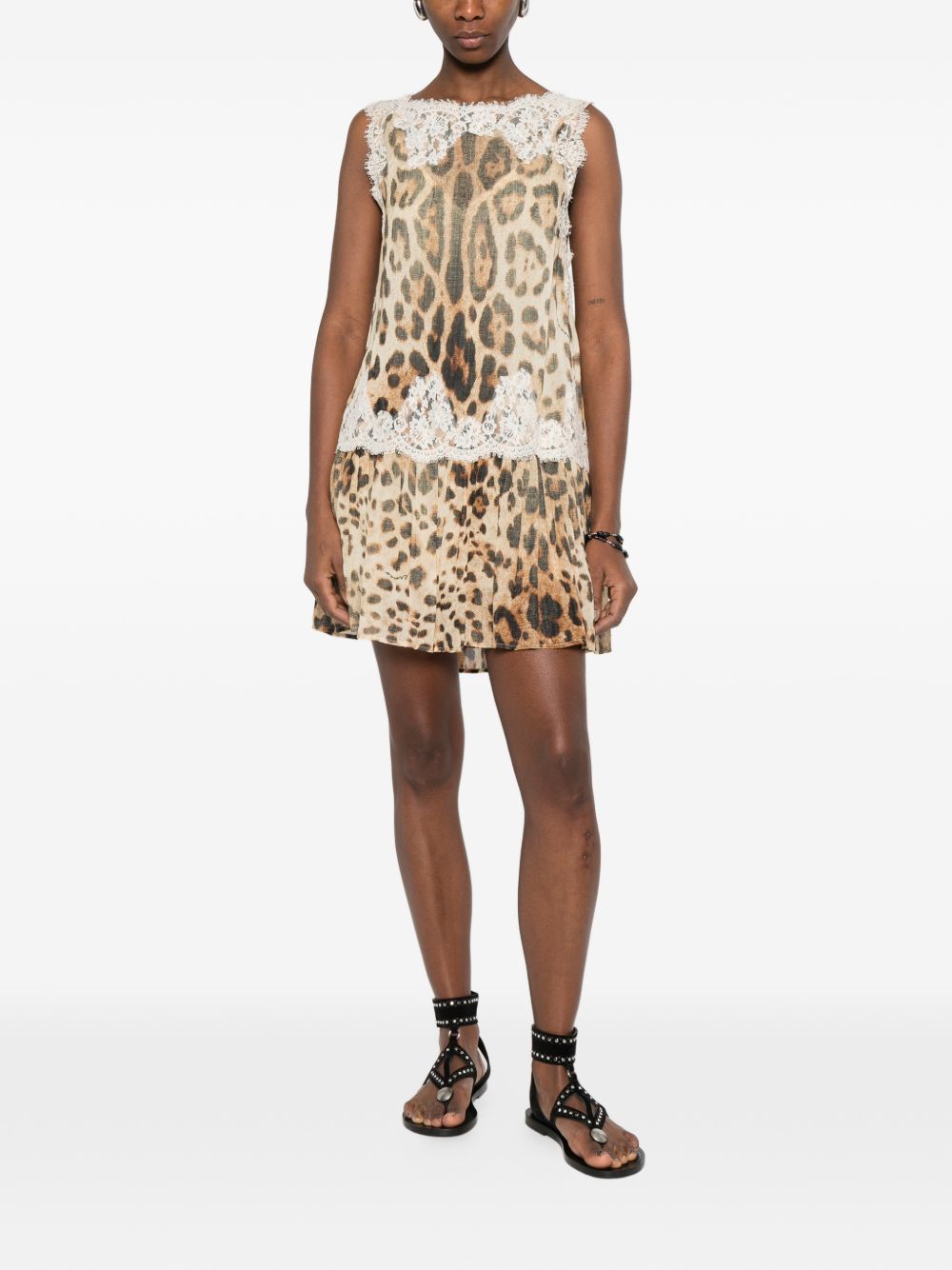 Ermanno Firenze Women's Leopard Print Mini Dress