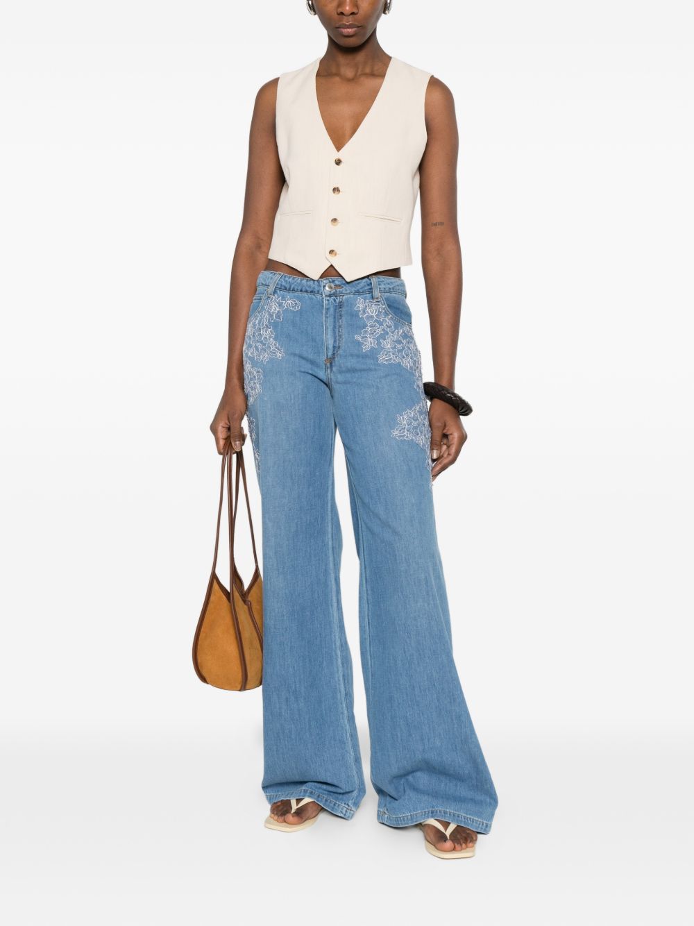 Ermanno Firenze Women's Embroidered Denim Jeans