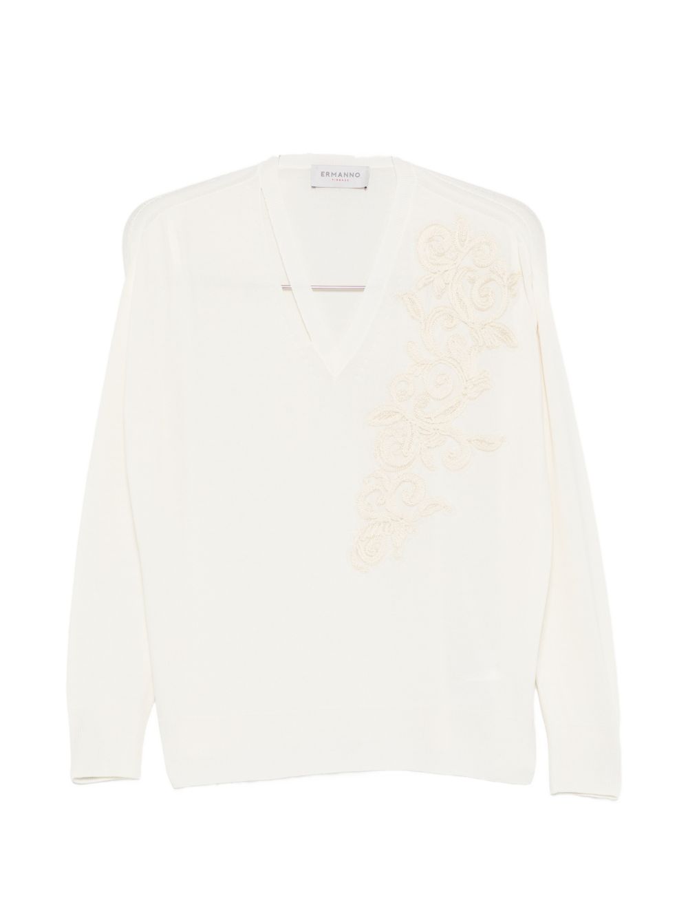 Ermanno Firenze Women's Embroidered Cotton Sweater