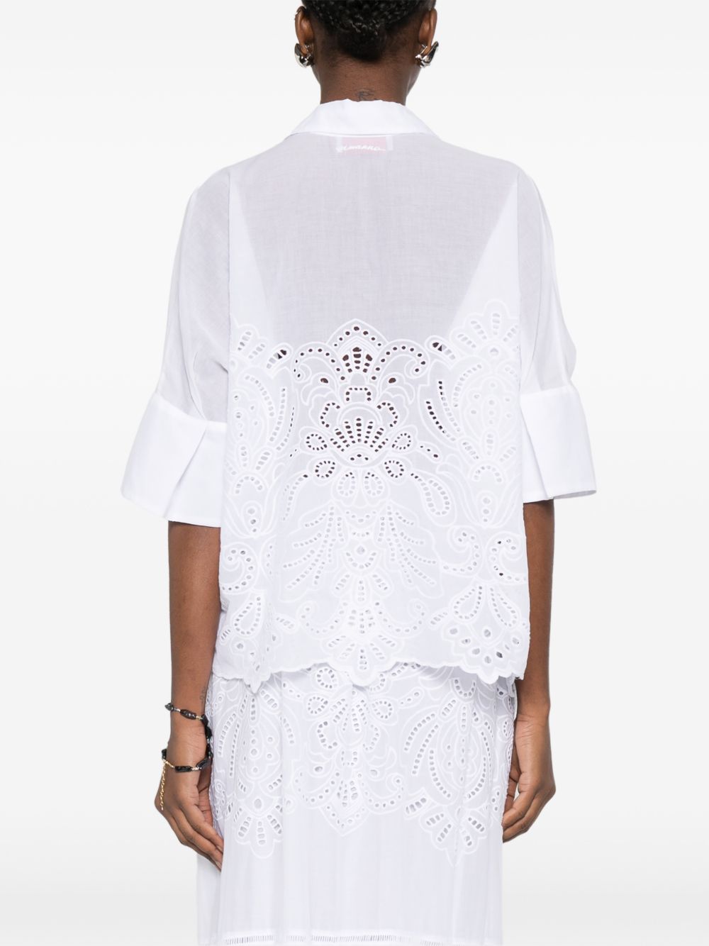 Ermanno Firenze Women's Embroidered Cotton Shirt