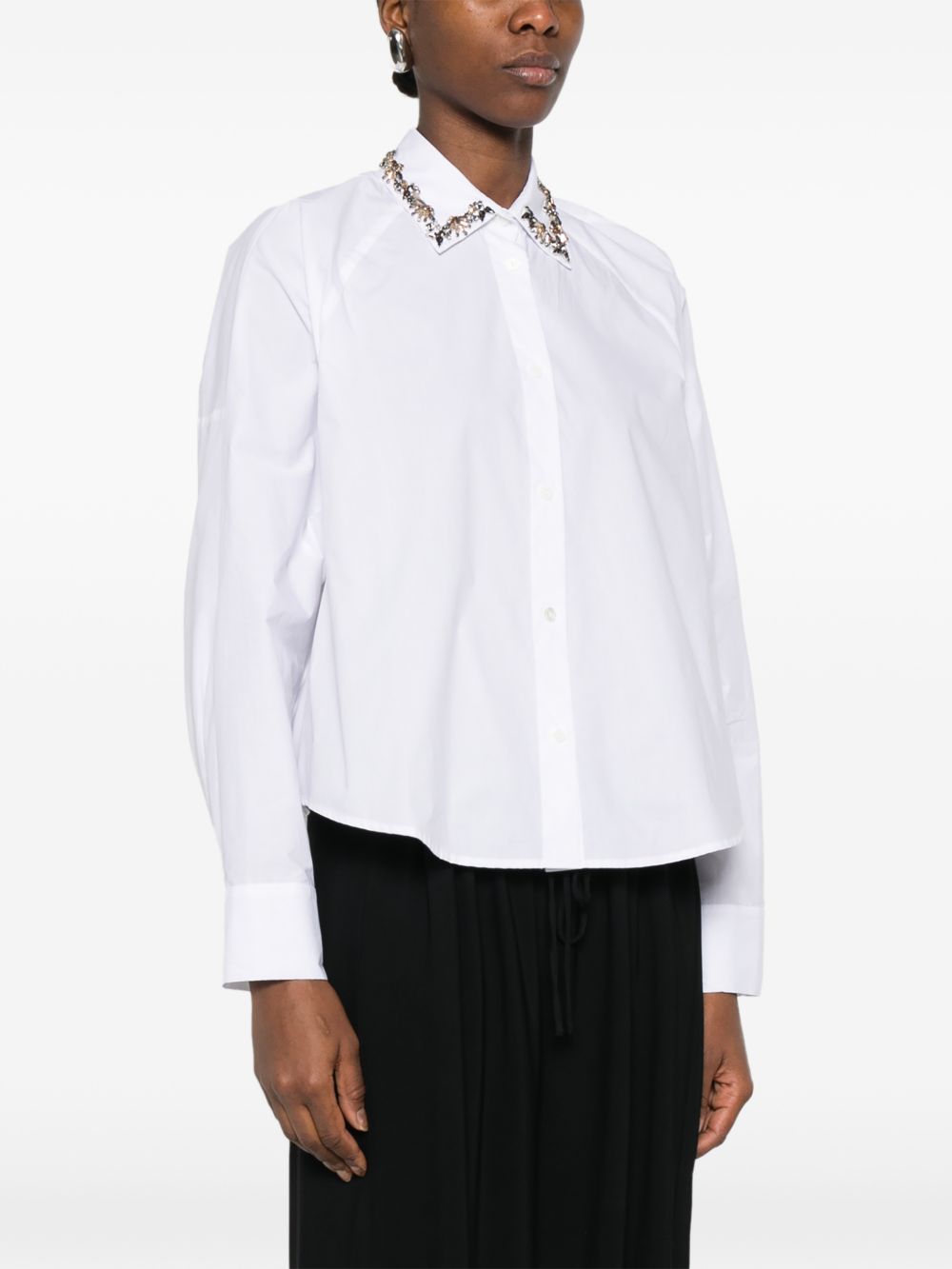 Ermanno Firenze Women's Embroidered Cotton Shirt