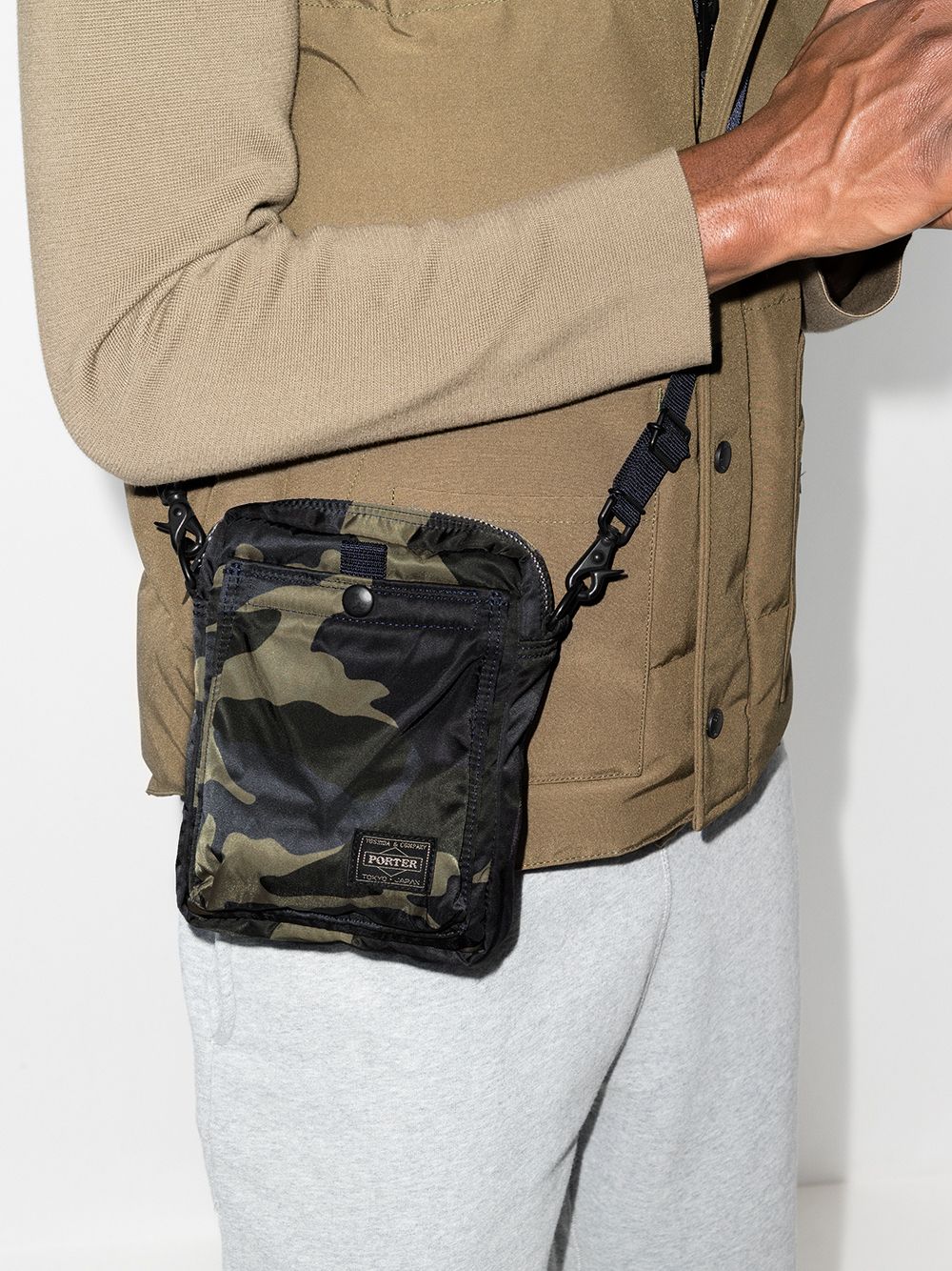 Porter Men's Counter Shade Shoulder Bag (Vertical)