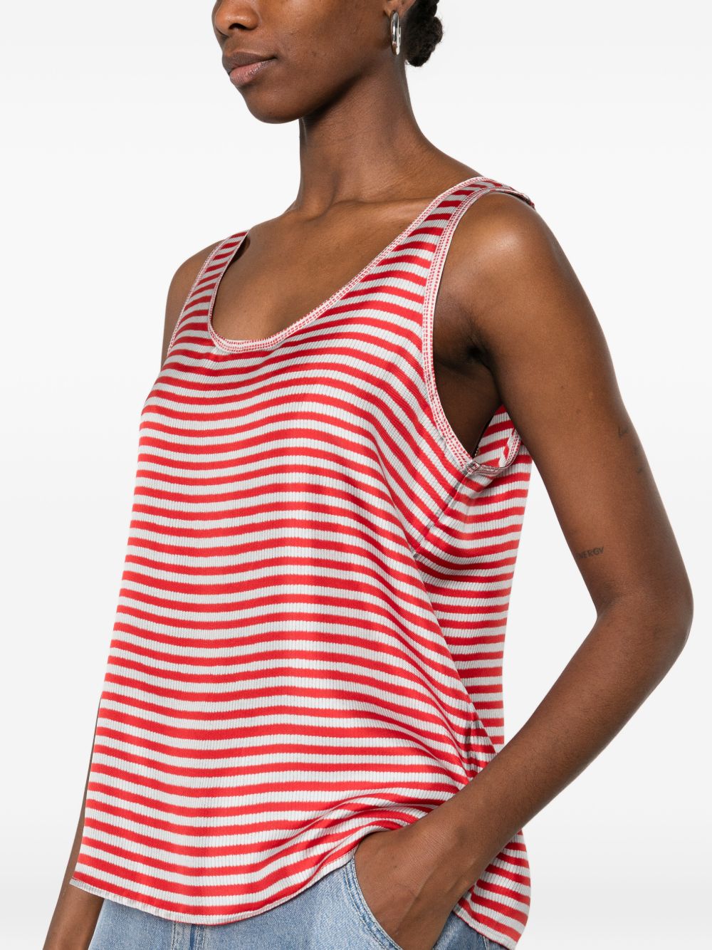 Pierre Louis Mascia Women's Striped Silk Top
