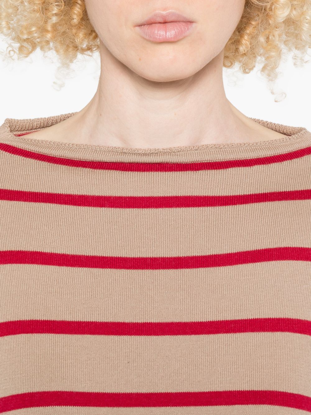 Beyou Women's Cashmere And Cotton Striped Sweater