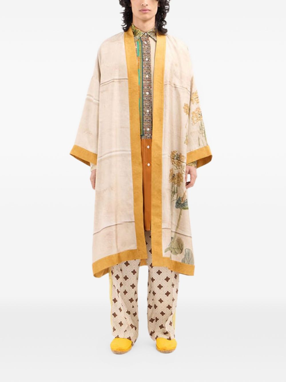 Pierre Louis Mascia Women's Printed Silk Kimono