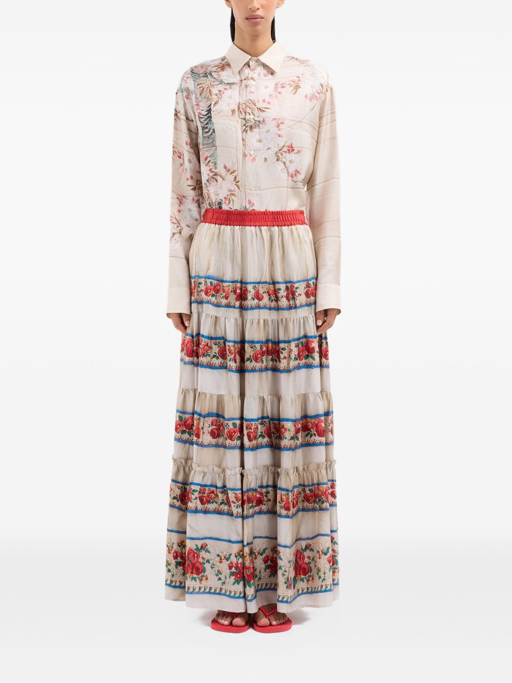 Pierre Louis Mascia Women's Printed Silk Skirt