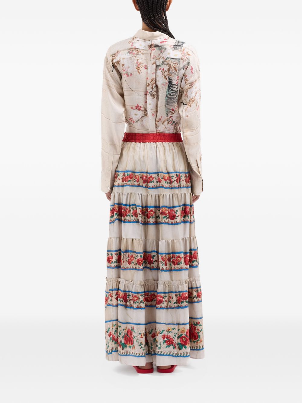 Pierre Louis Mascia Women's Printed Silk Skirt