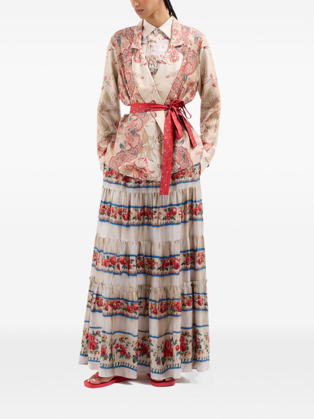 Pierre Louis Mascia Women's Printed Silk Skirt