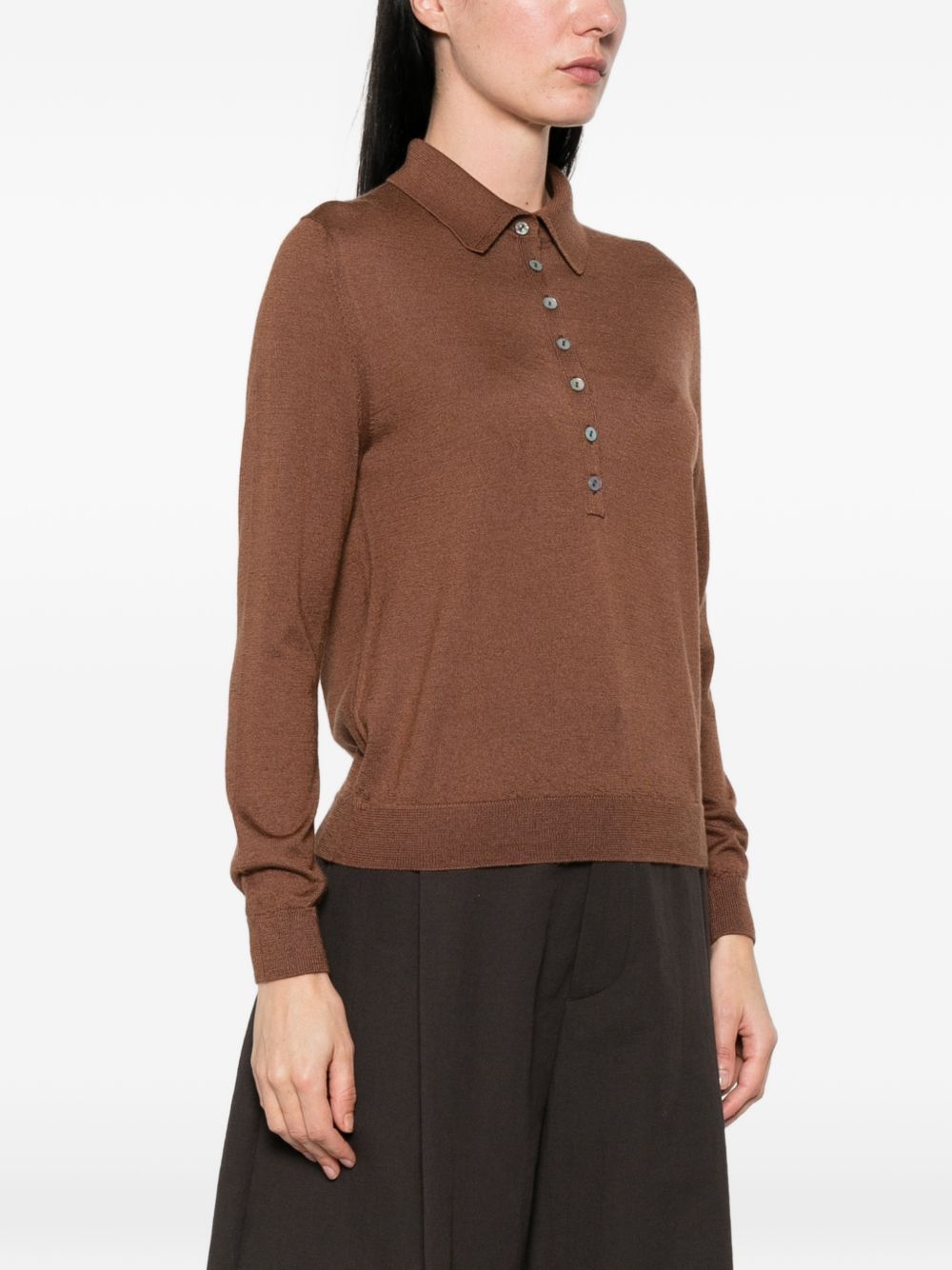 Beyou Women's Cashmere And Silk Polo Sweater