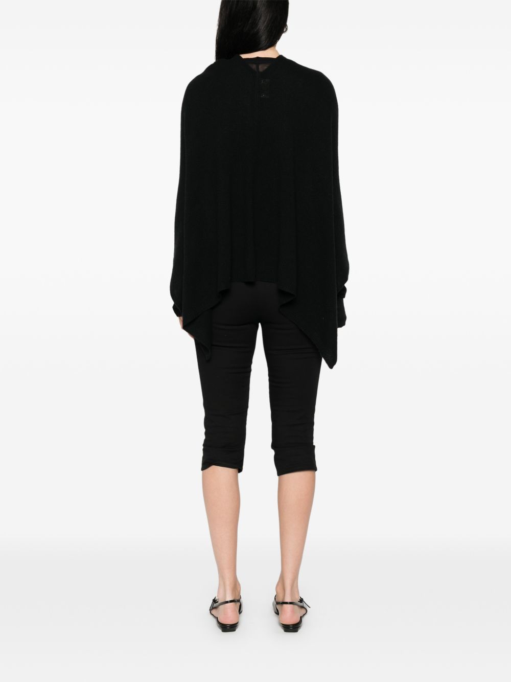 Beyou Women's V-Neck Cashmere Cashmere Poncho