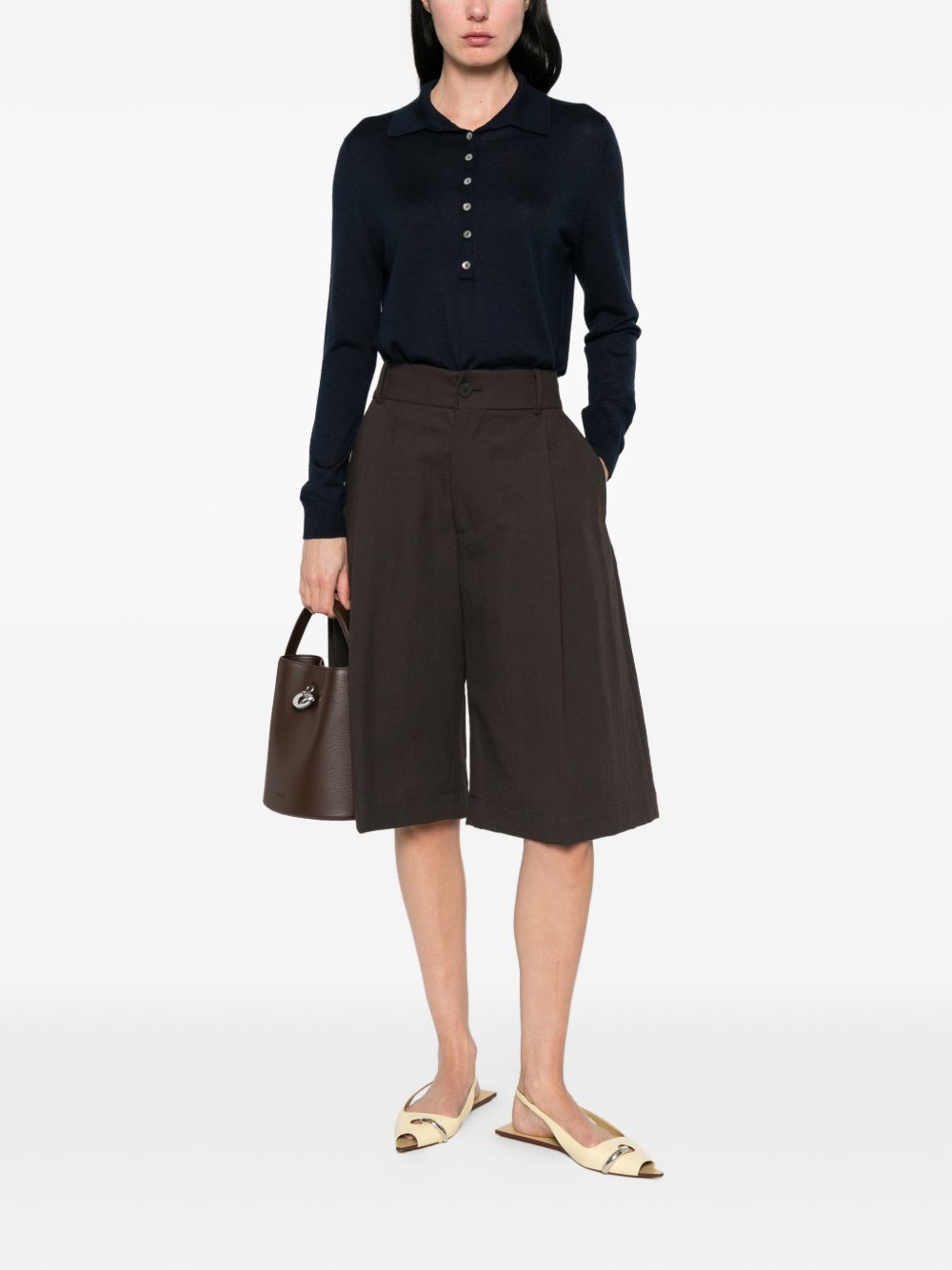 Beyou Women's Cashmere And Silk Polo Sweater