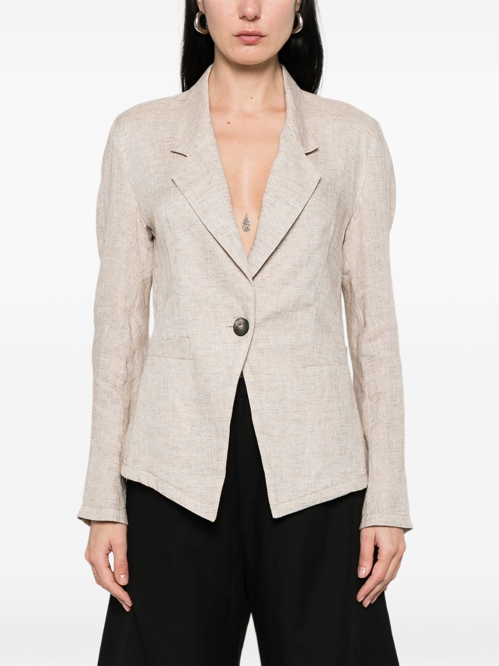 Emporio Armani Women's Linen Single-Breasted Jacket