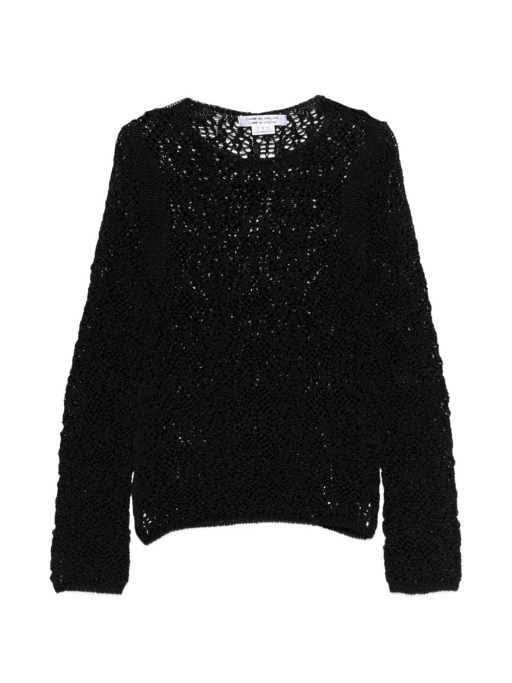 Comme Comme Women's Open-Knit Crewneck Sweater
