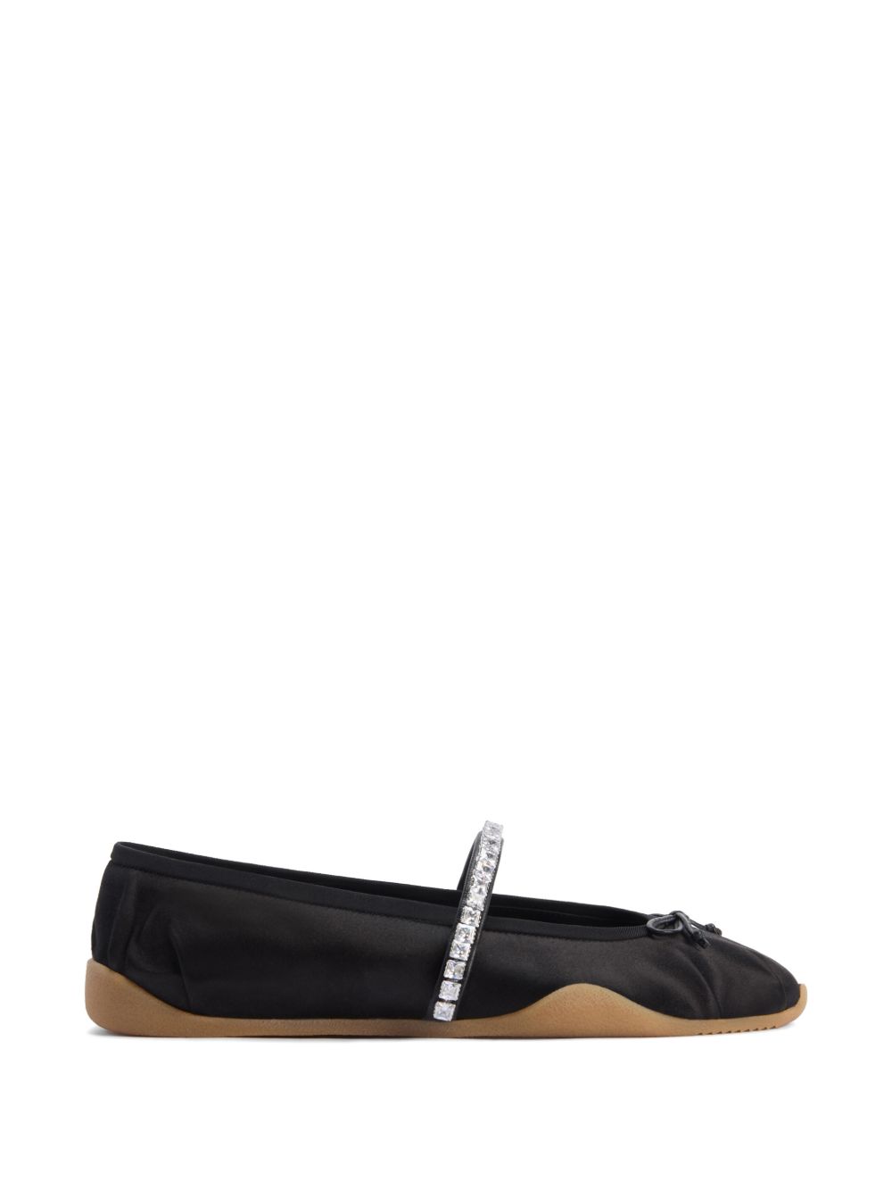 Giuseppe Zanotti Women's Silk Satin Rhinestone Flat Shoes