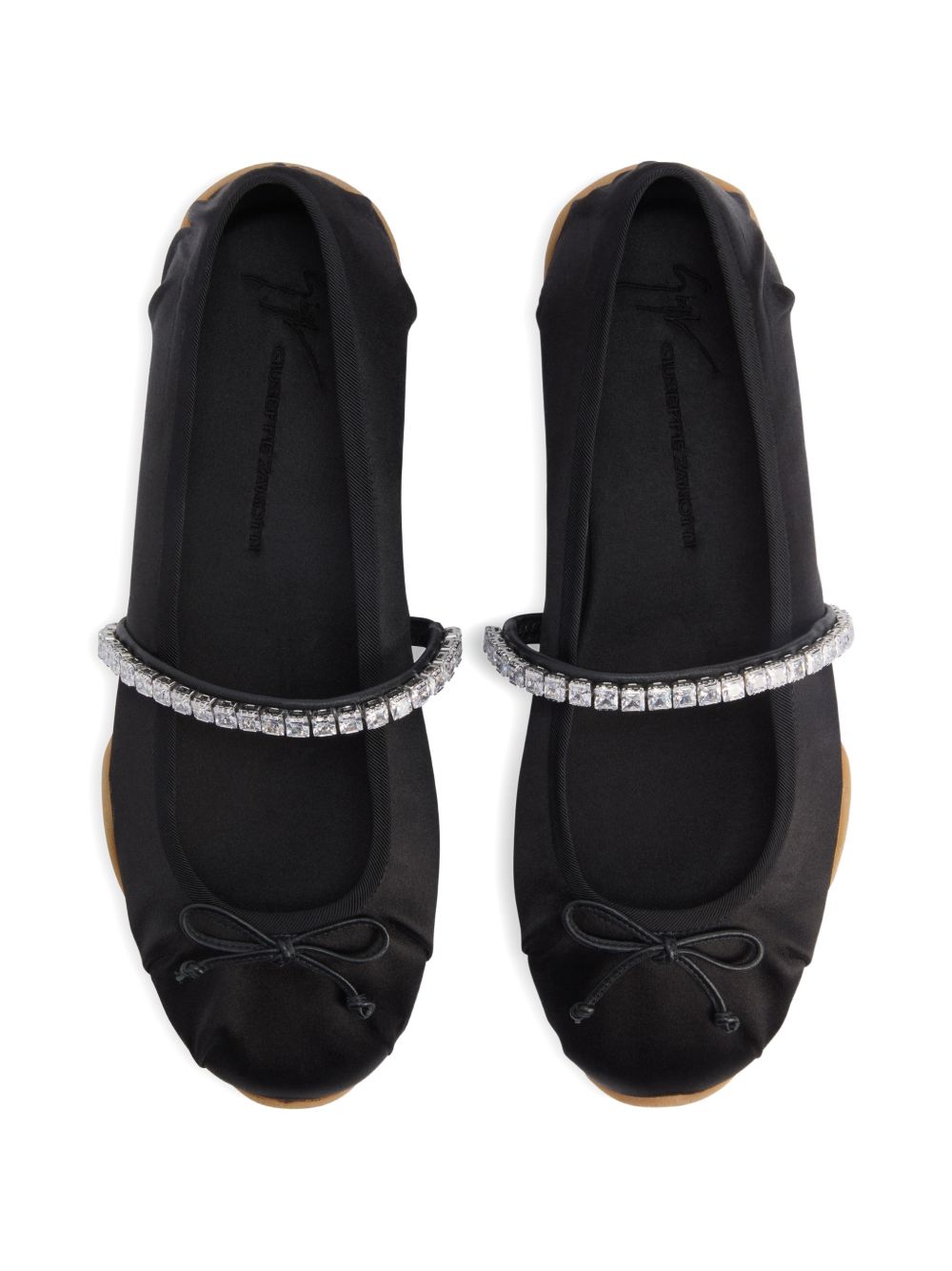 Giuseppe Zanotti Women's Silk Satin Rhinestone Flat Shoes
