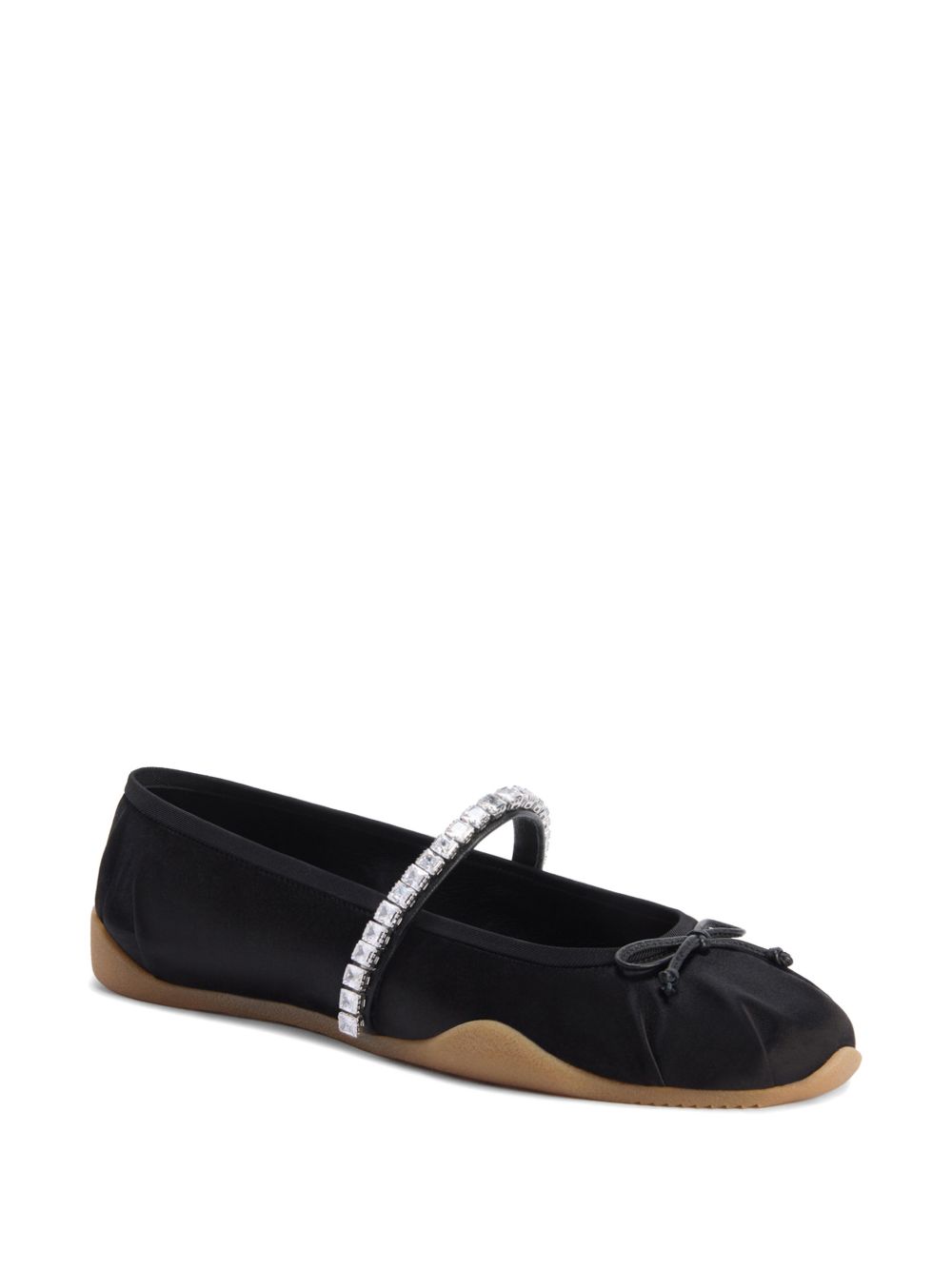 Giuseppe Zanotti Women's Silk Satin Rhinestone Flat Shoes