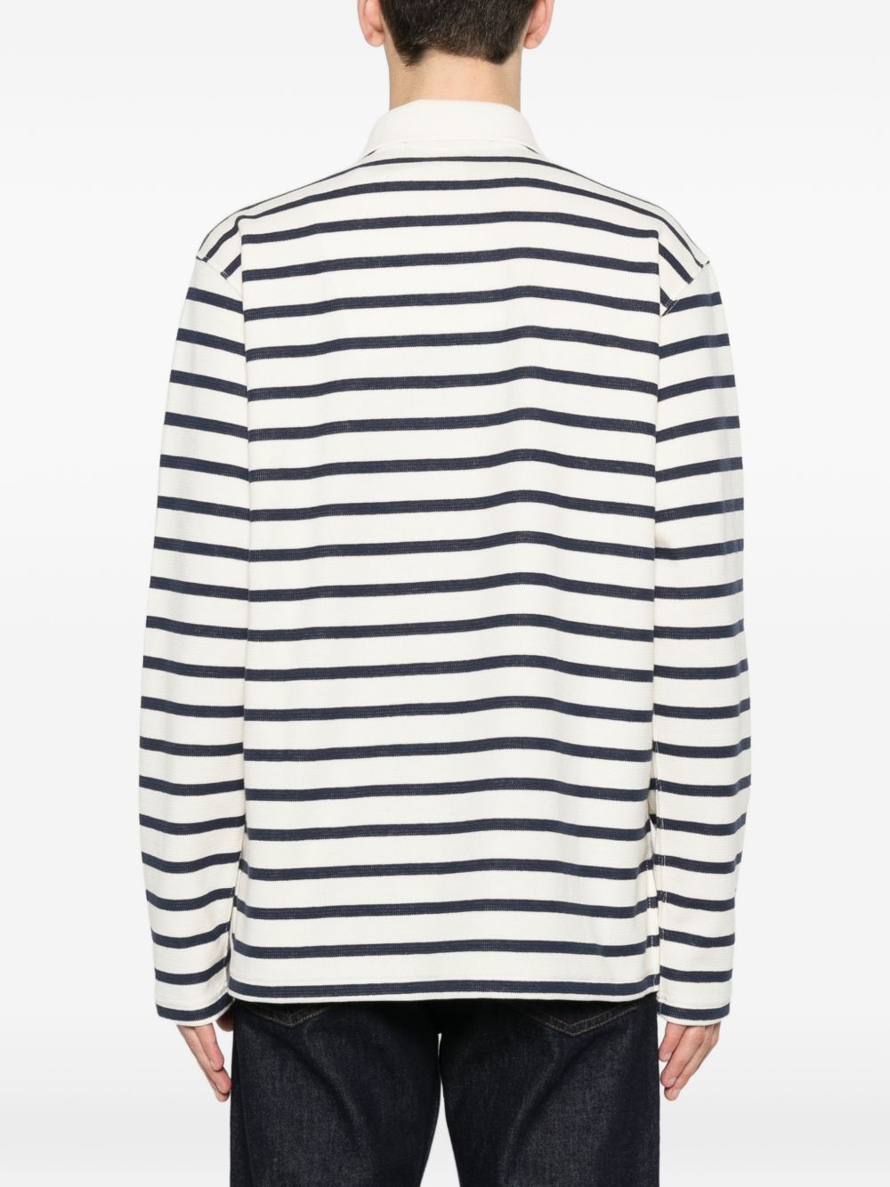Junya Watanabe Men's Striped Cotton Polo Shirt