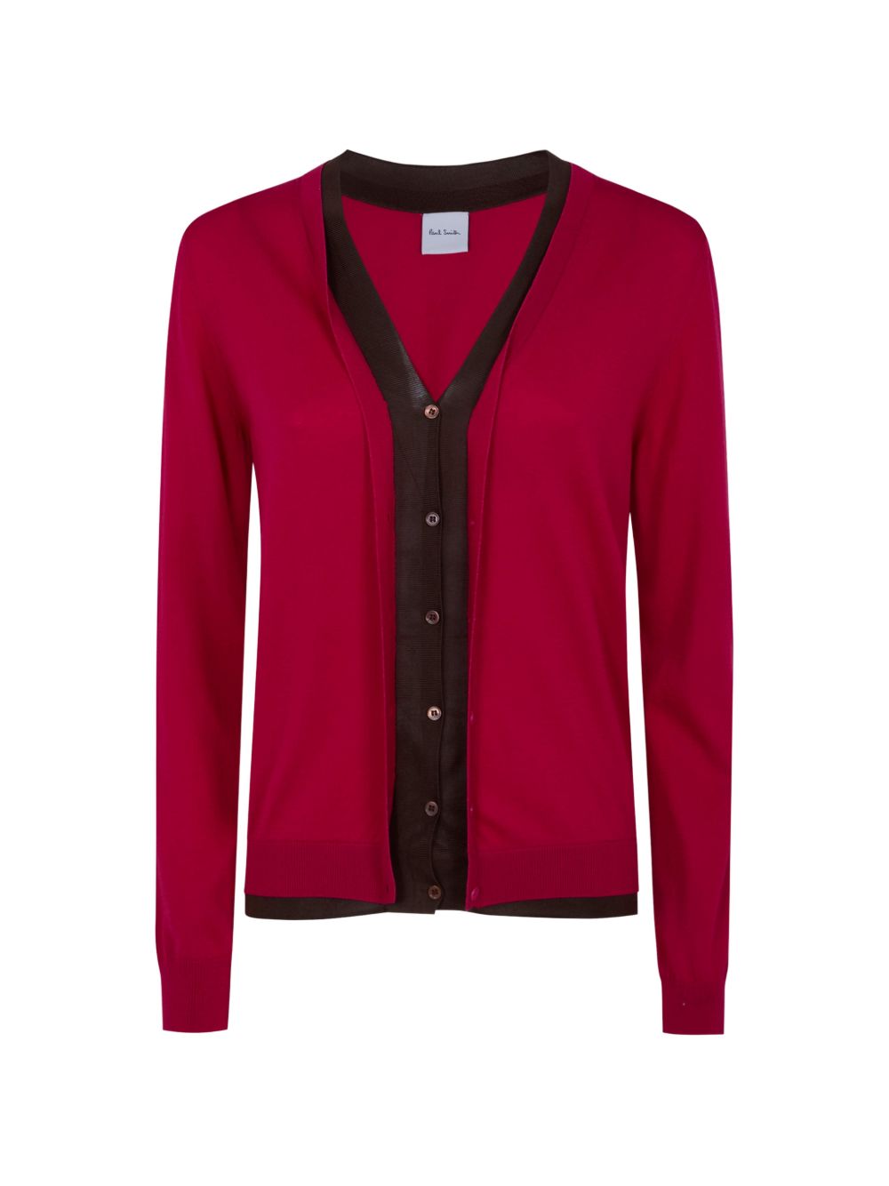 Paul Smith Women's V-Neck Button Fastening Long Sleeves Cotton Cotton Cardigan