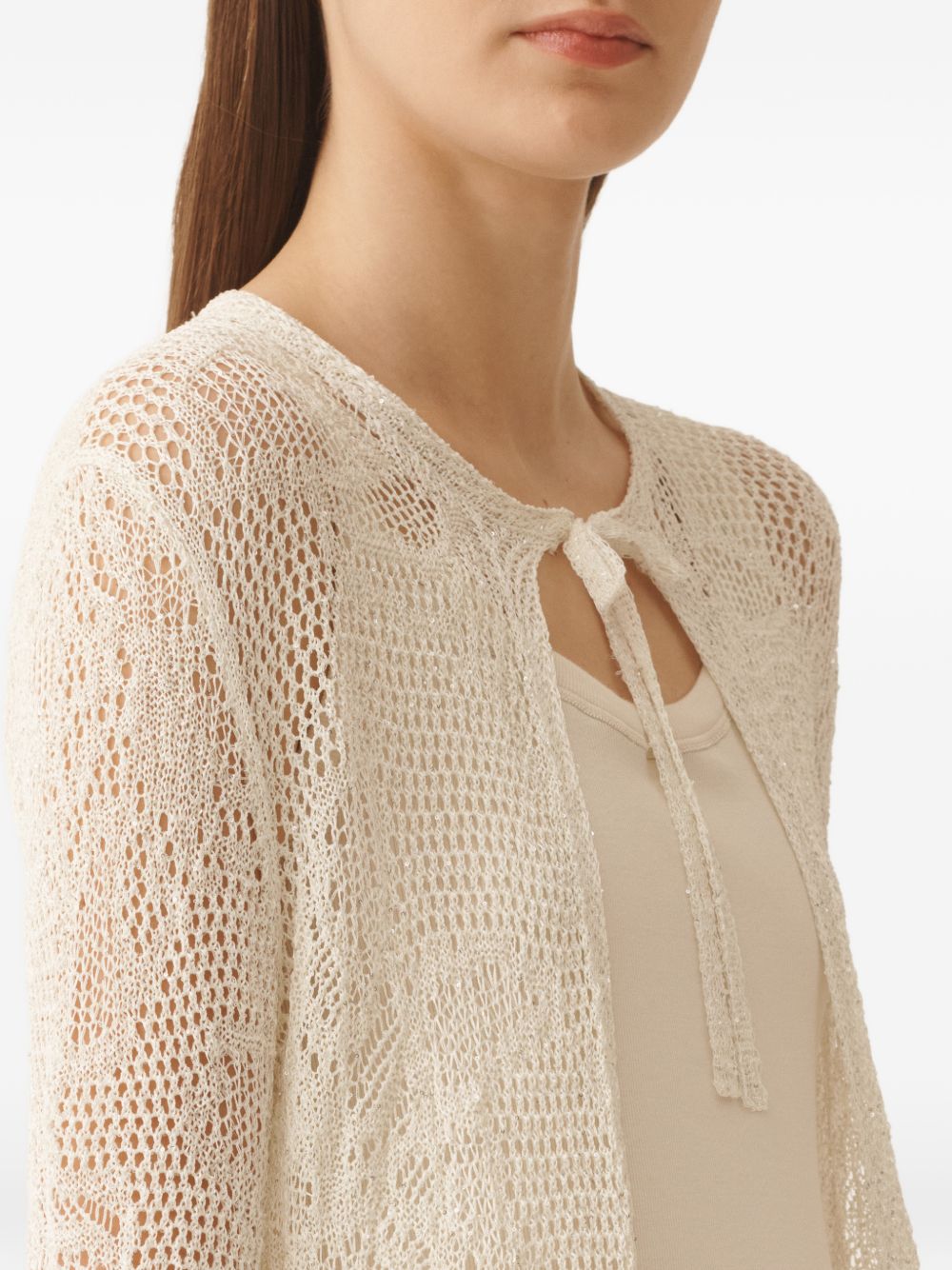 Fabiana Filippi Women's Crochet Long Cardigan