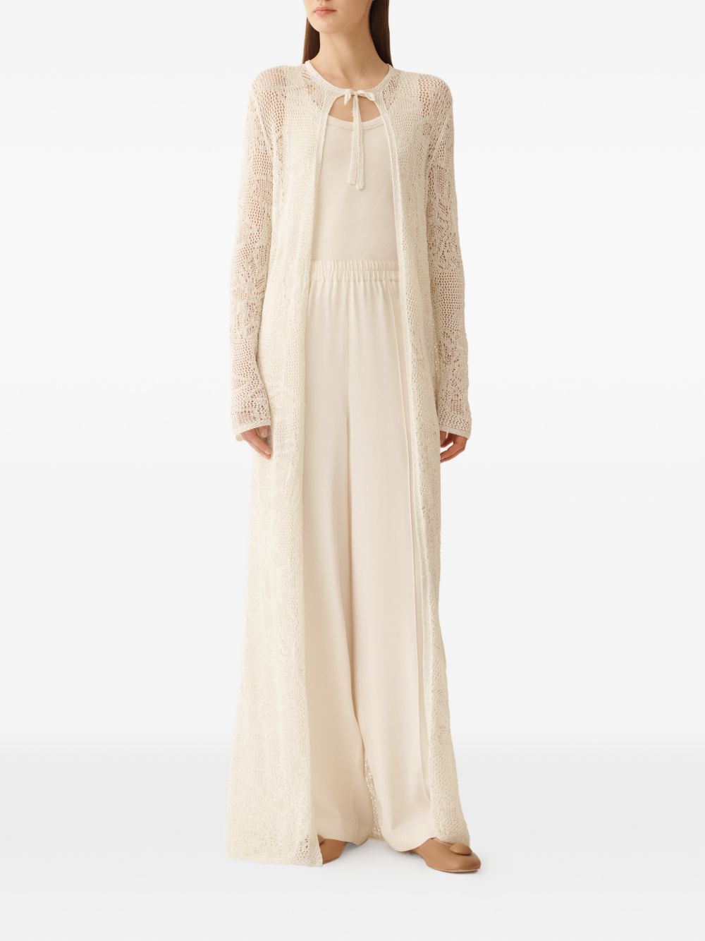 Fabiana Filippi Women's Crochet Long Cardigan