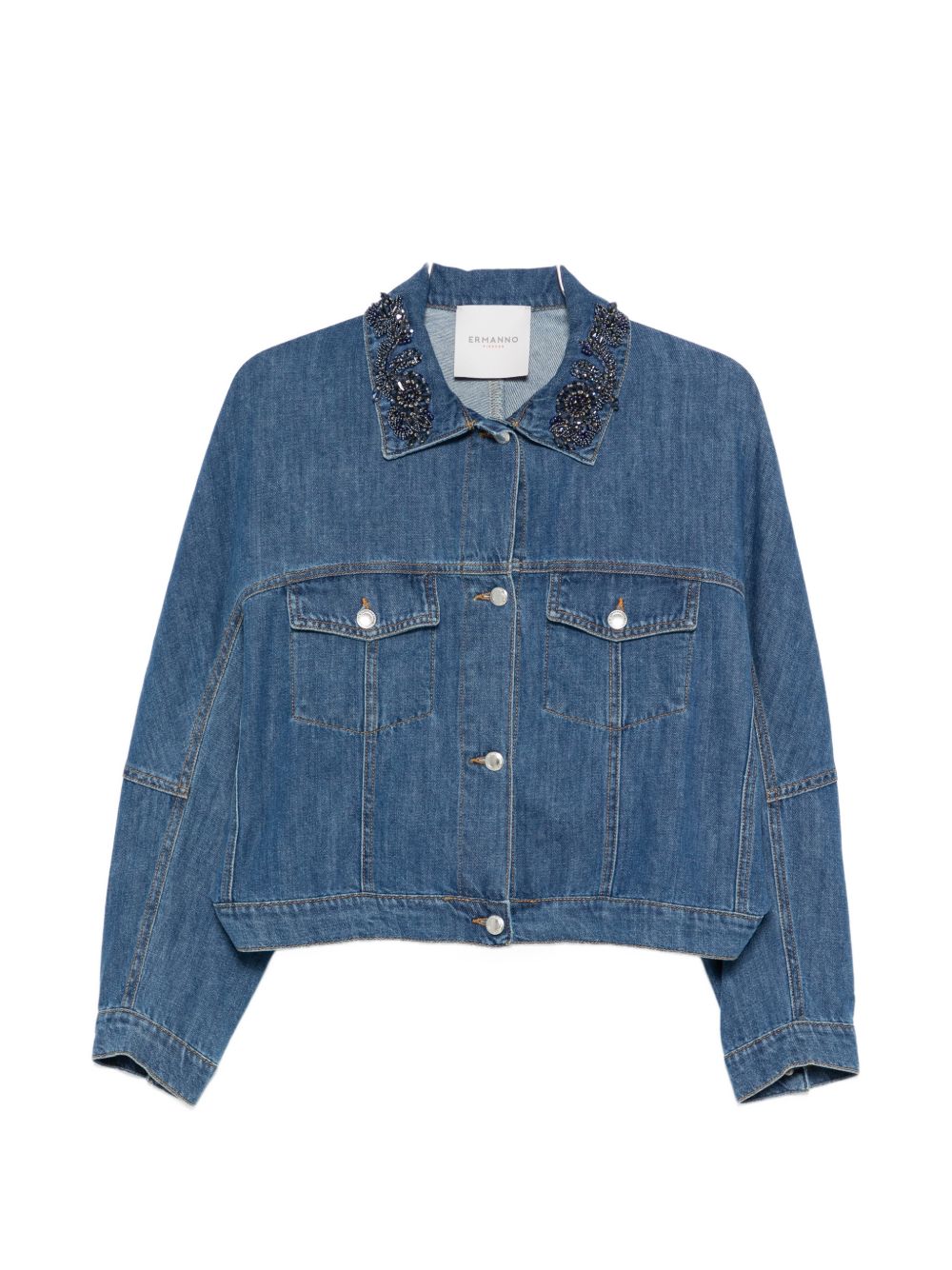 Ermanno Firenze Women's Embroidered Denim Jacket