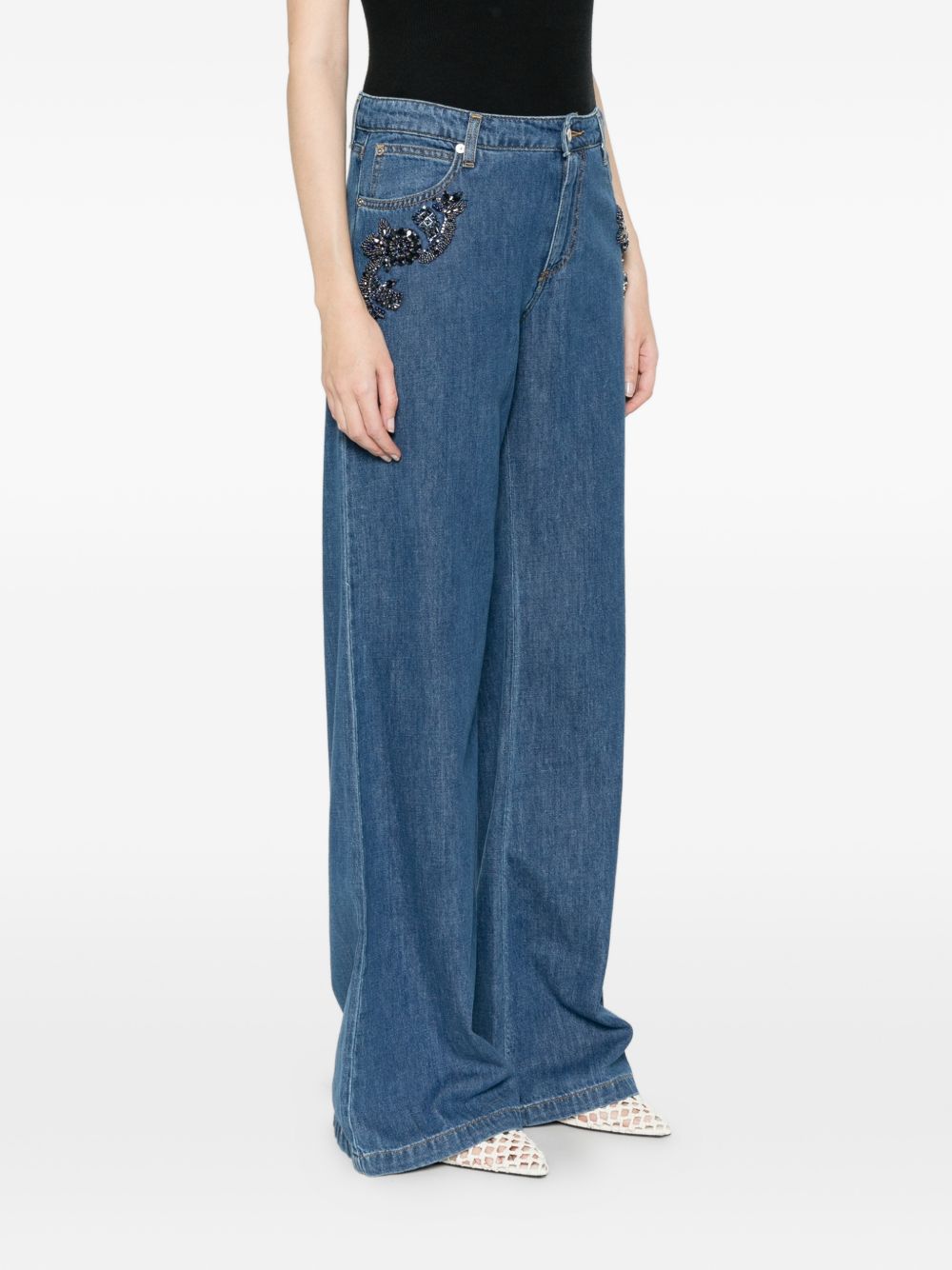Ermanno Firenze Women's Flared Leg Denim Jeans