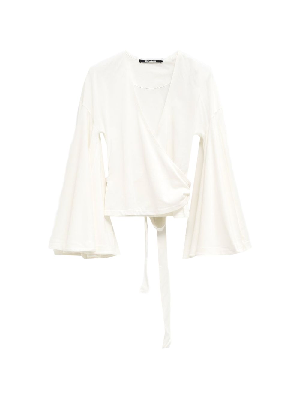 Jacquemus Women's V-Neck Long Sleeves La Cache Coeur Ventadou Top