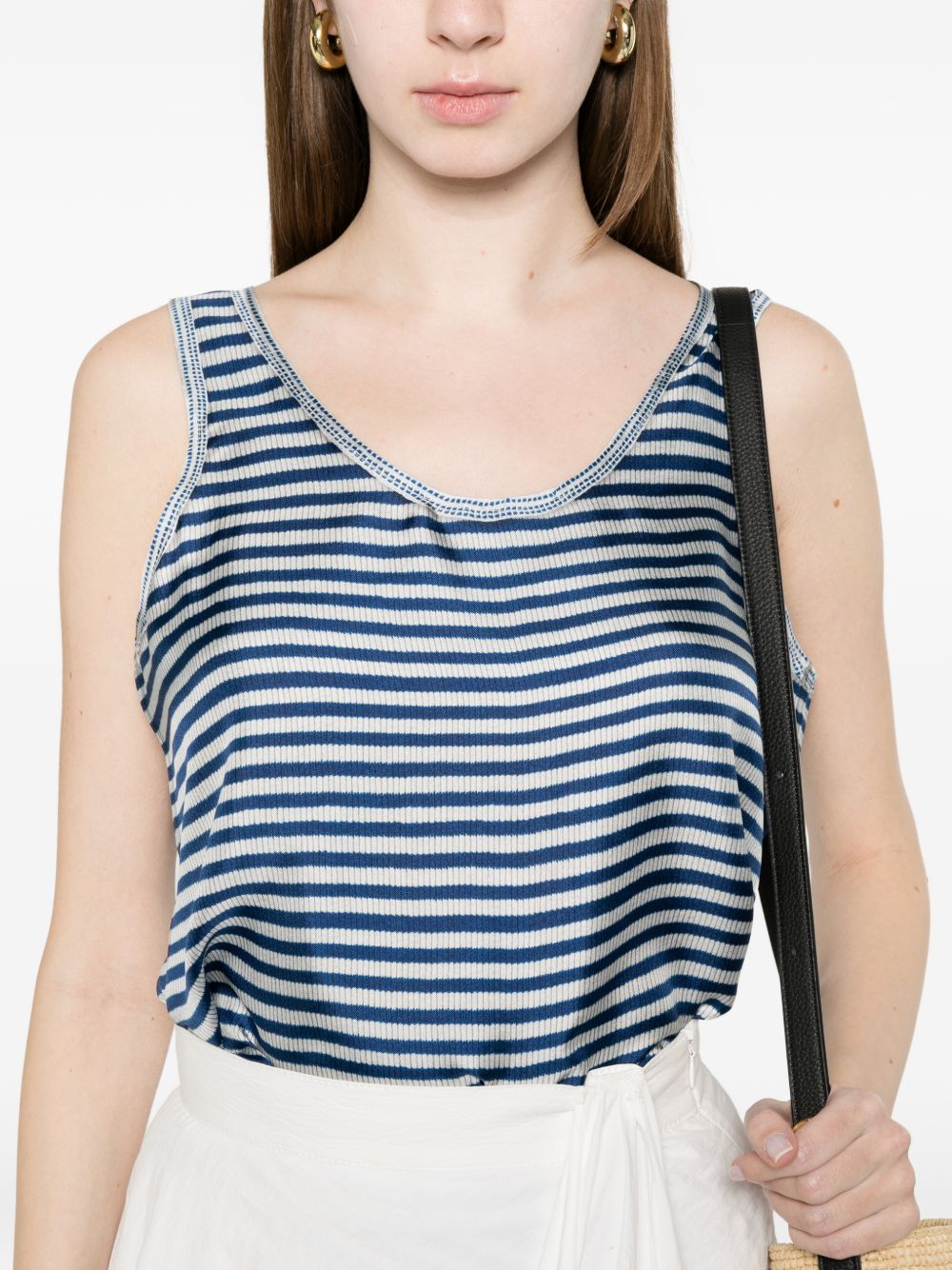 Pierre Louis Mascia Women's Striped Silk Top