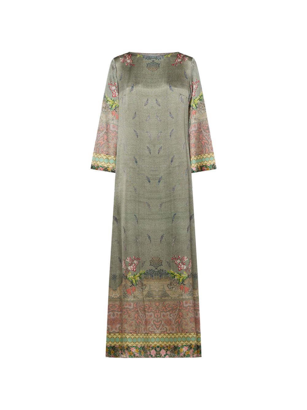 Pierre Louis Mascia Women's A-Line Silhouette Printed Silk Dress