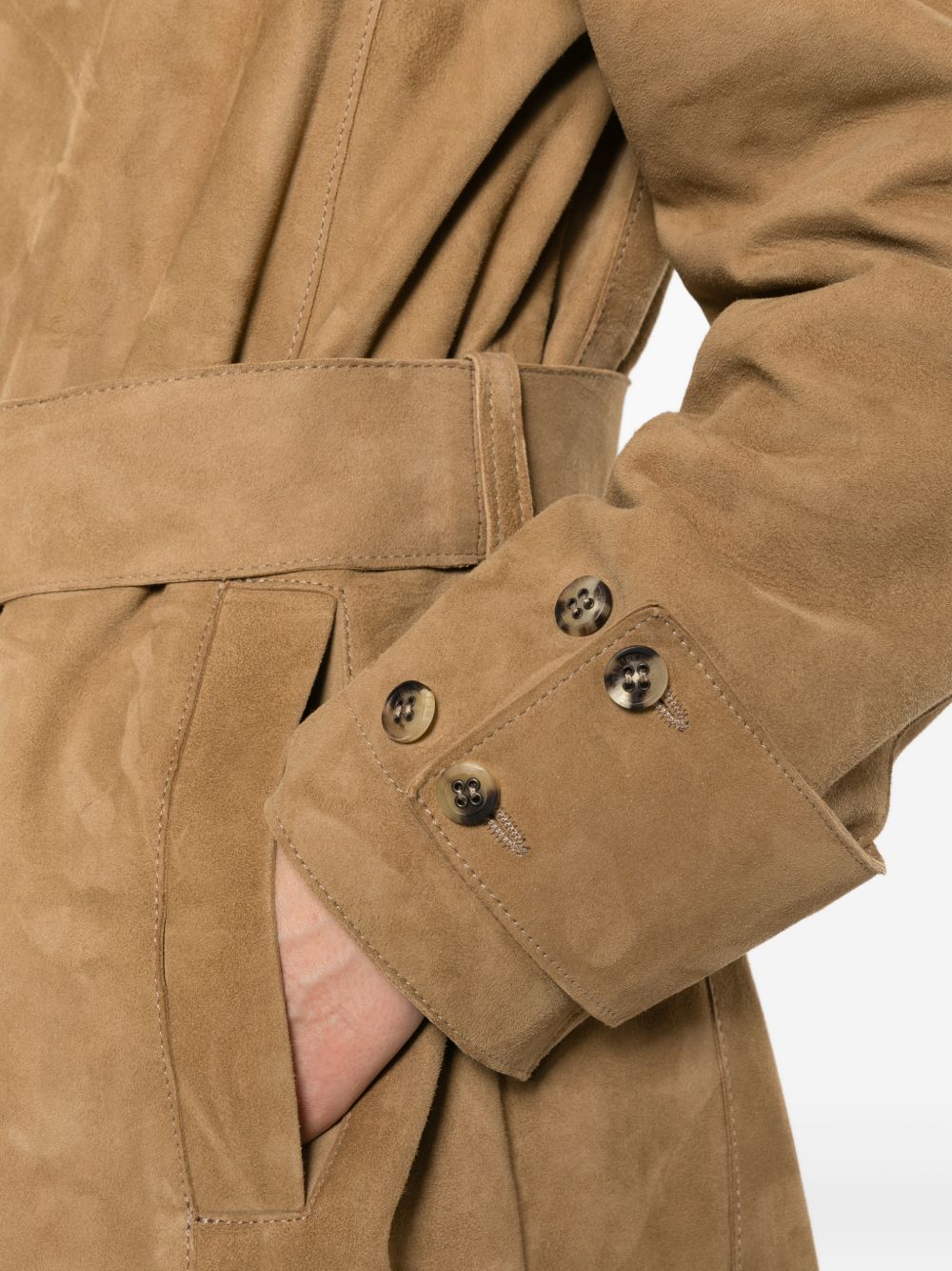 Golden Goose Women's Suede Leather Trench Coat