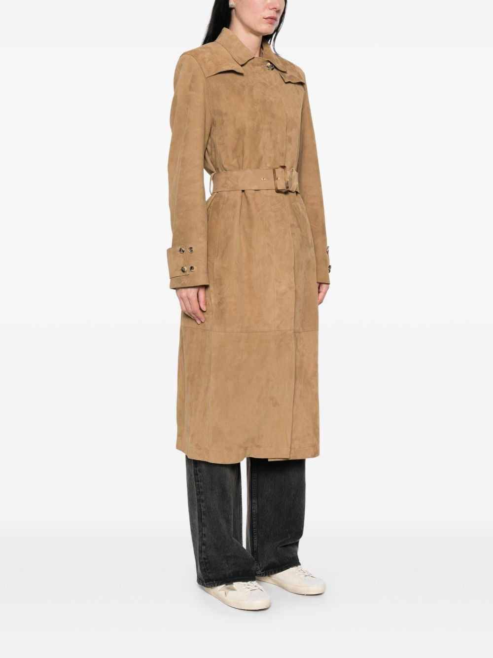 Golden Goose Women's Suede Leather Trench Coat