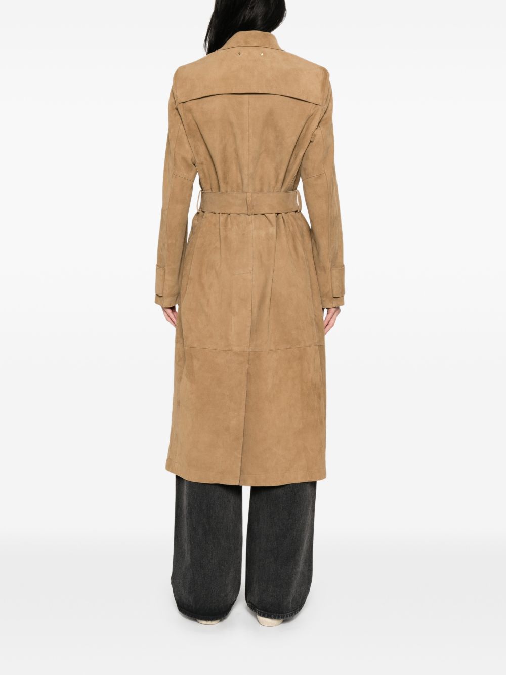 Golden Goose Women's Suede Leather Trench Coat