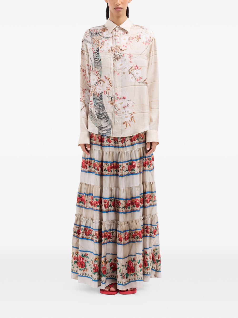 Pierre Louis Mascia Women's Printed Silk Shirt