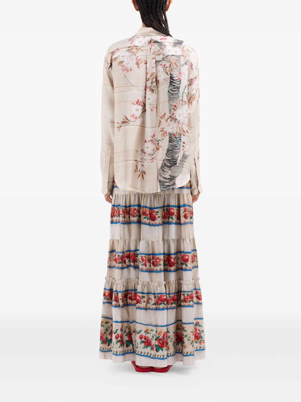Pierre Louis Mascia Women's Printed Silk Shirt