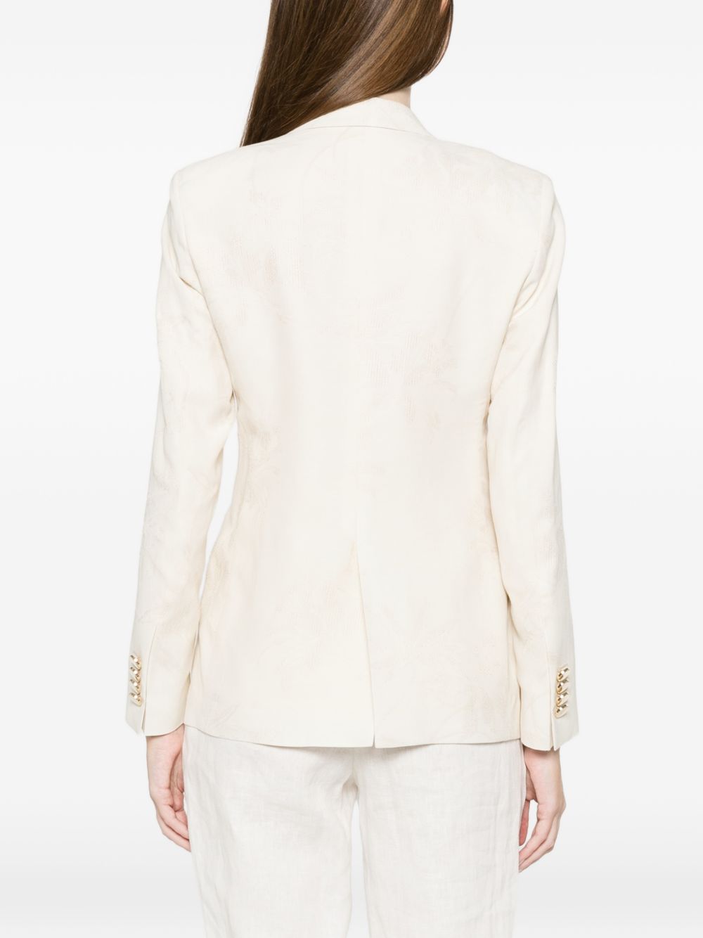 L.B.M. 1911 Women's Linen Blend Double-Breasted Jacket