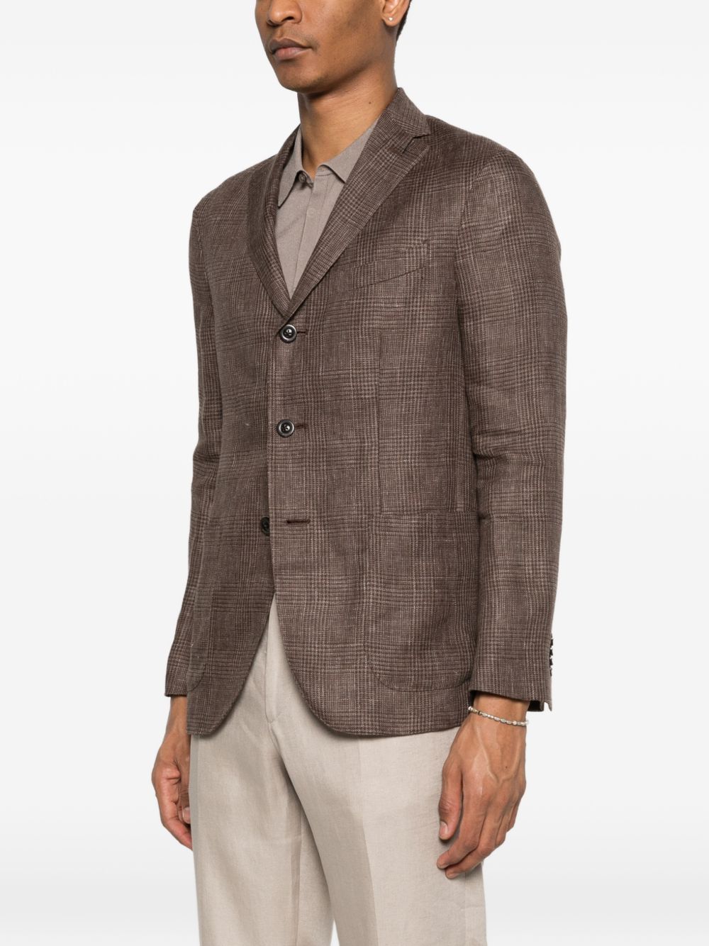 Boglioli Men's Linen Double-Breasted Jacket