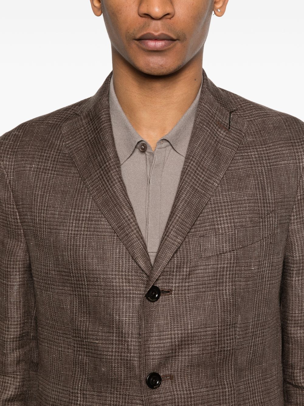 Boglioli Men's Linen Double-Breasted Jacket