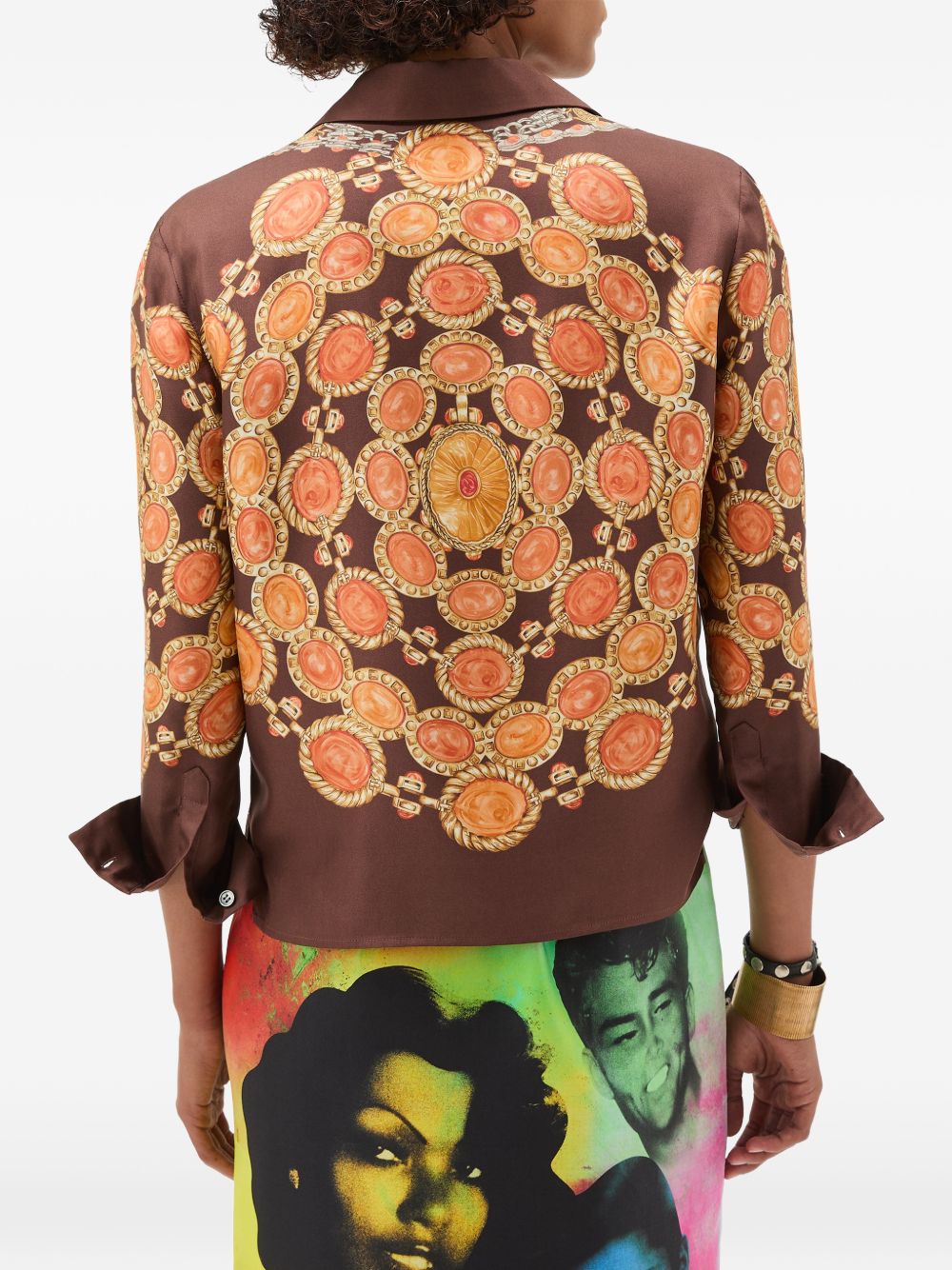 Versace Women's Printed Silk Shirt