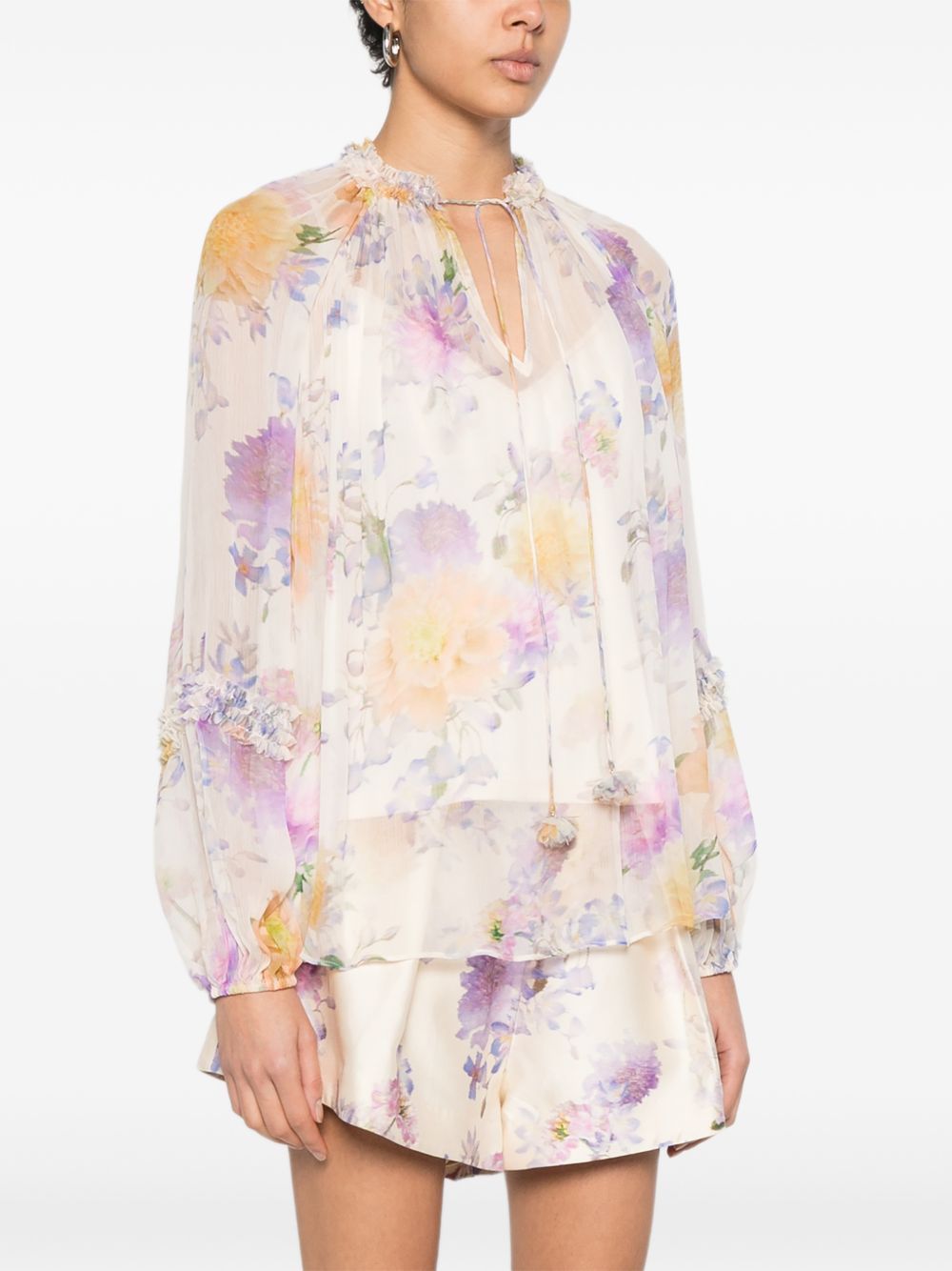 Zimmermann Women's Luna Printed Blouse