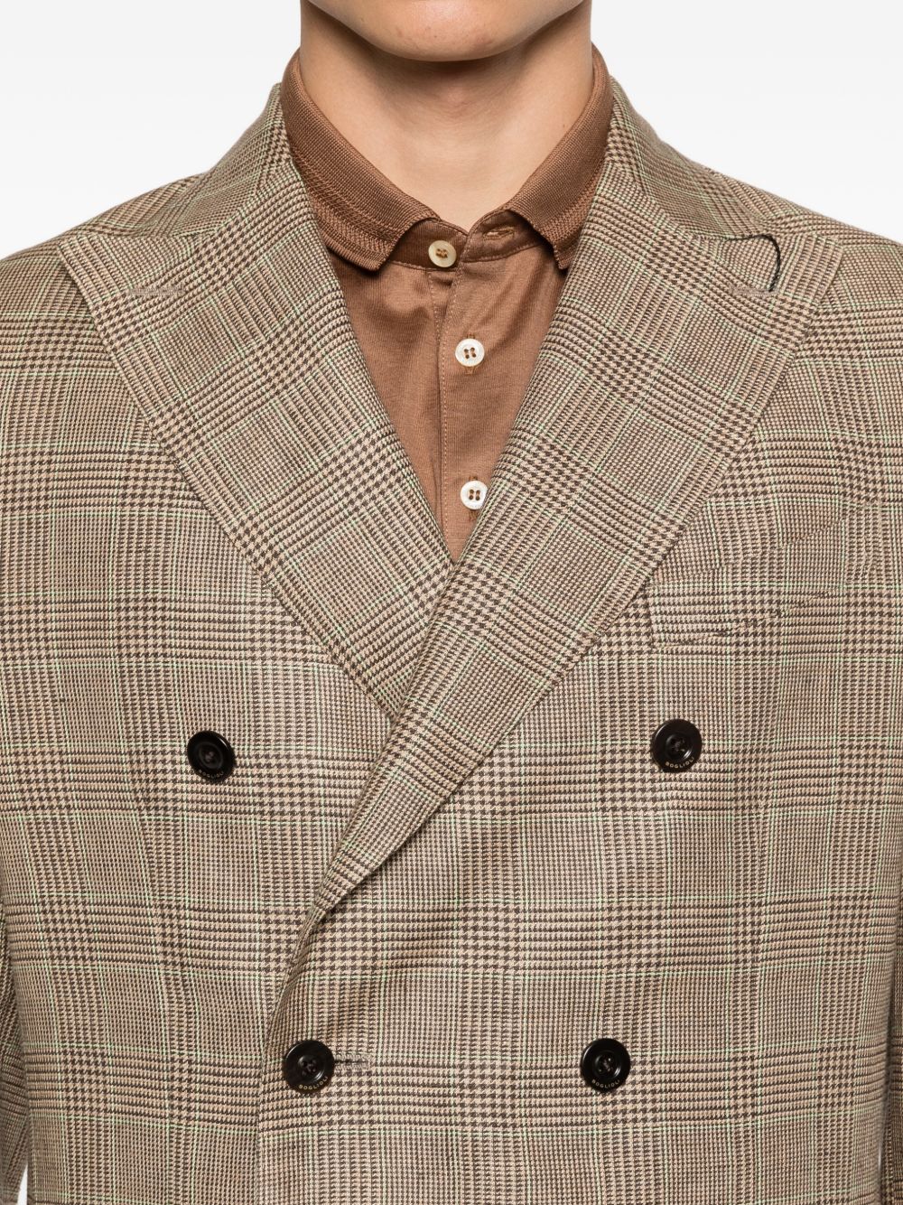 Boglioli Men's Linen Double-Breasted Jacket