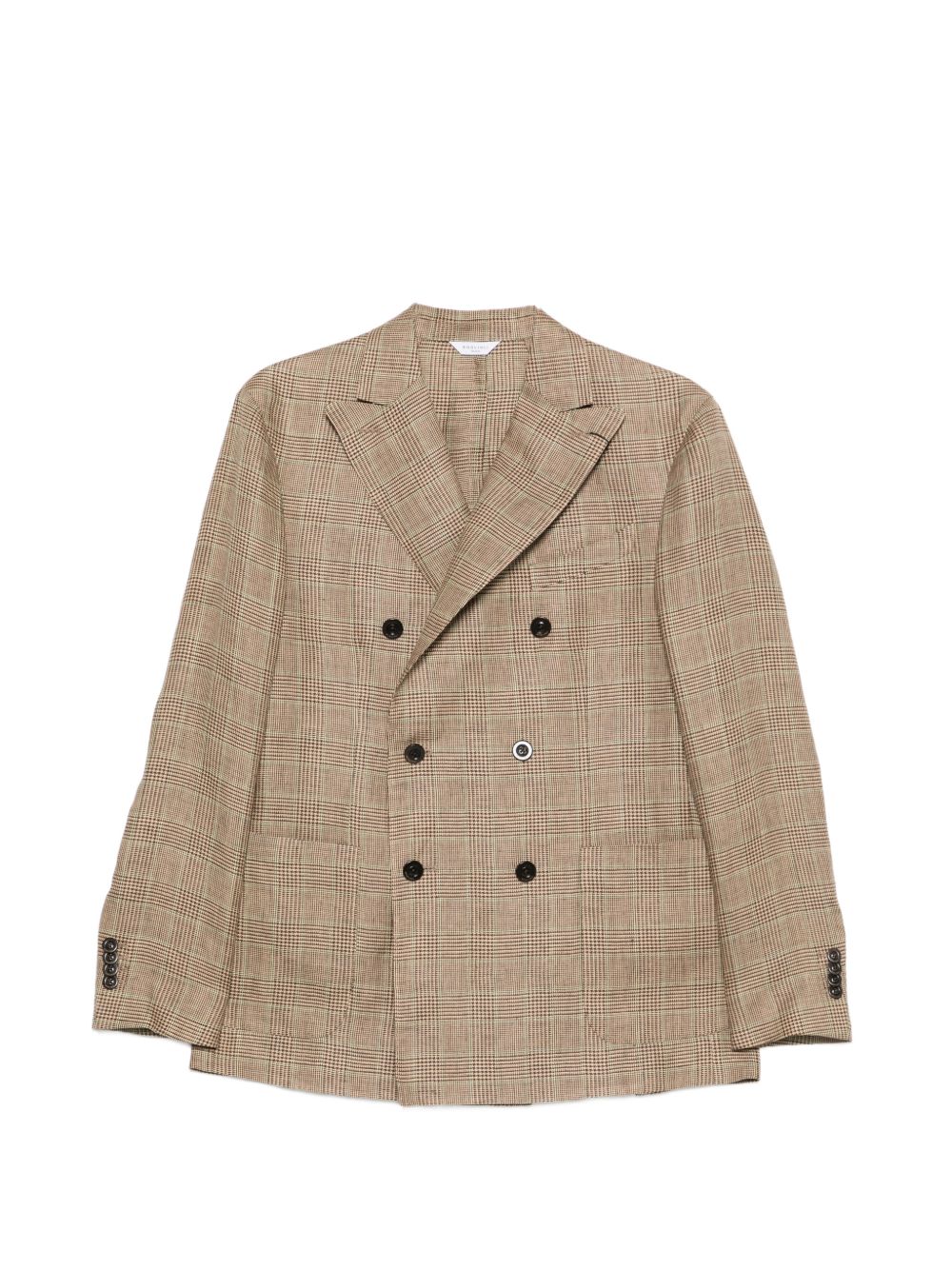 Boglioli Men's Linen Double-Breasted Jacket