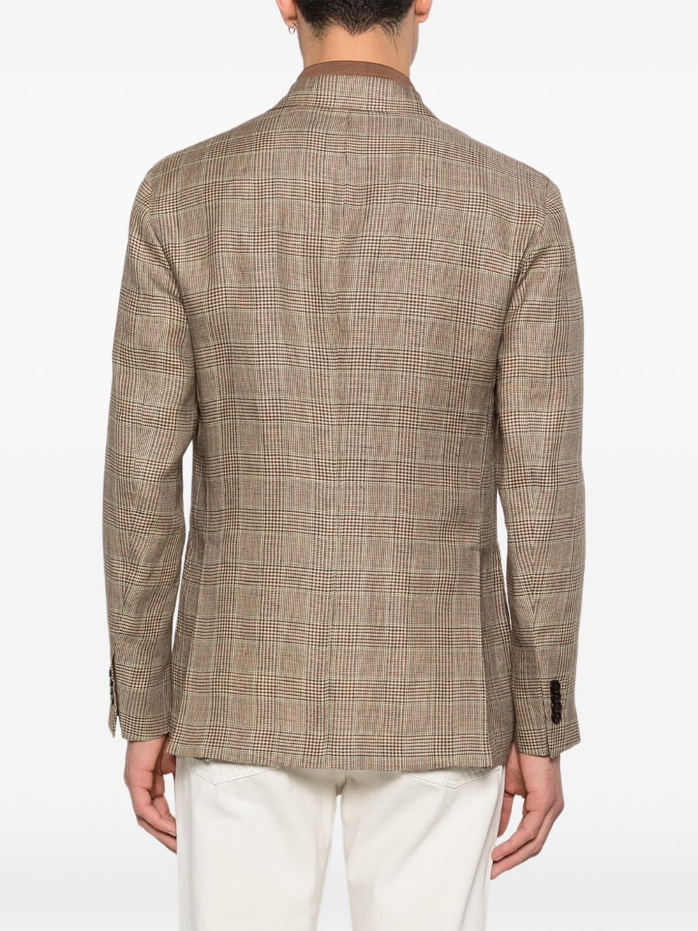 Boglioli Men's Linen Double-Breasted Jacket