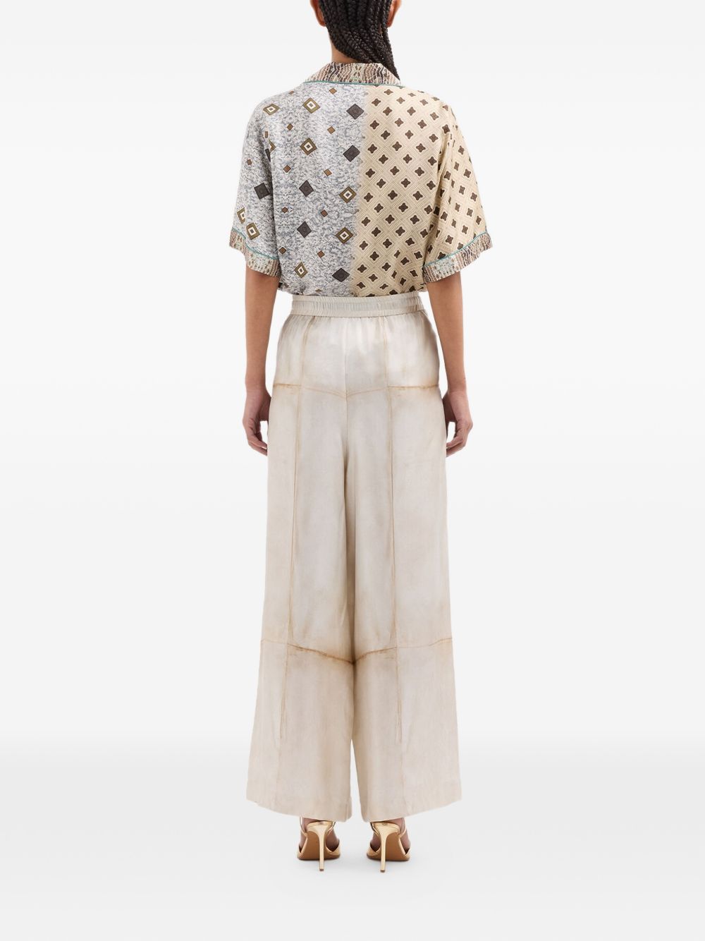 Pierre Louis Mascia Women's Printed Silk Trousers