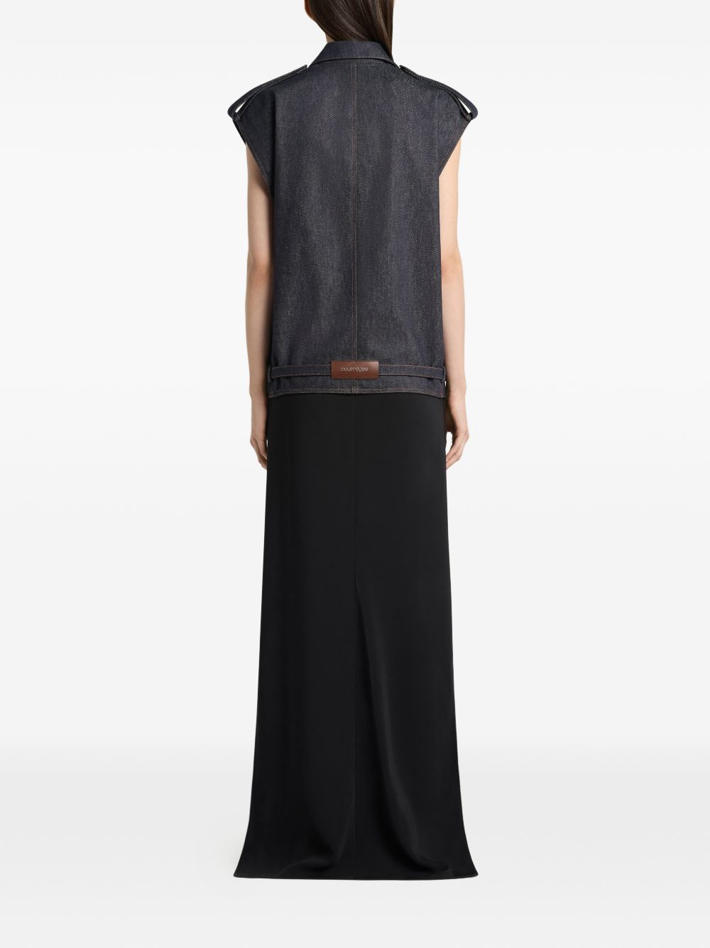 Courreges Women's Denim Sleeveless Bomber Jacket