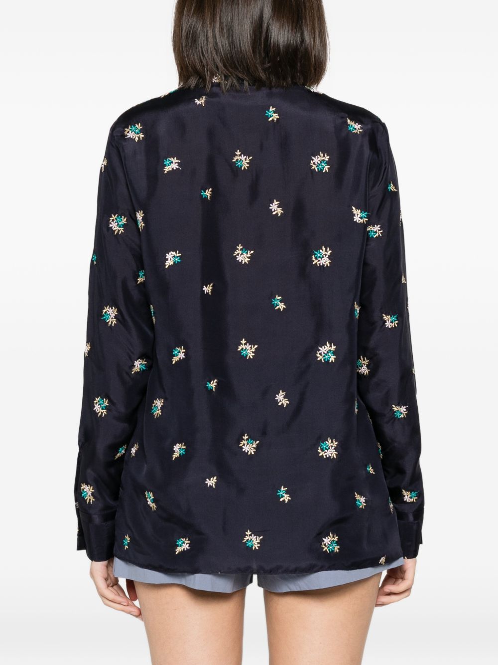 Forte Forte Women's Embroidered Silk Shirt